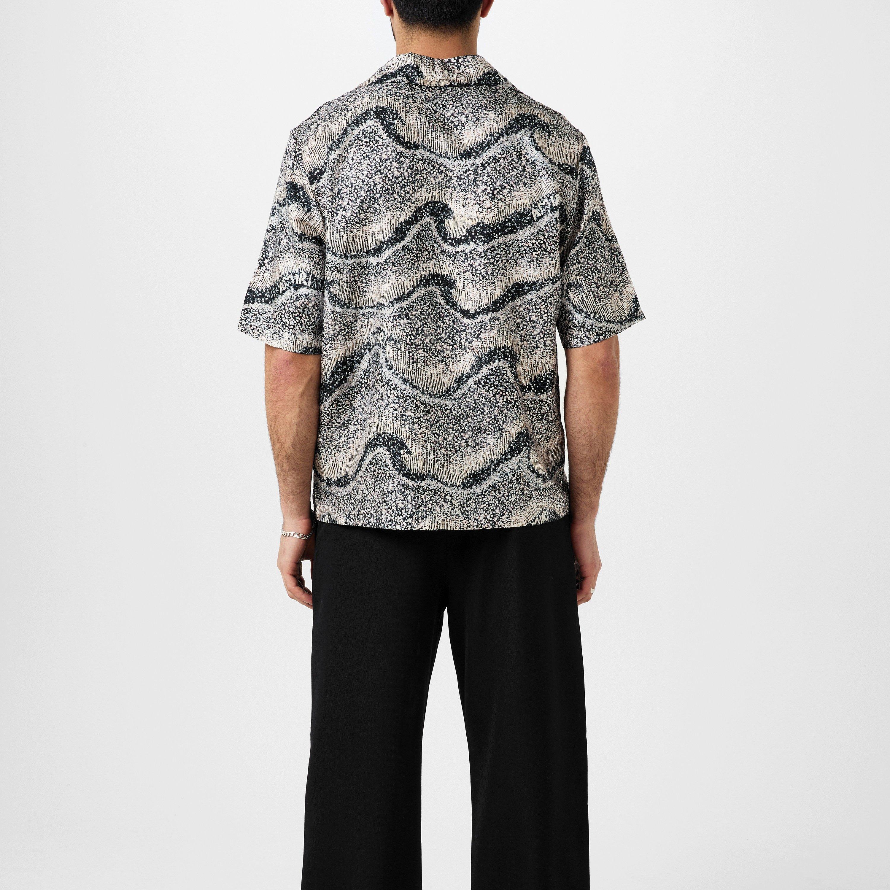 Amiri | Silk Short-Sleeve Embellished Shirt | Patterned Shirt
