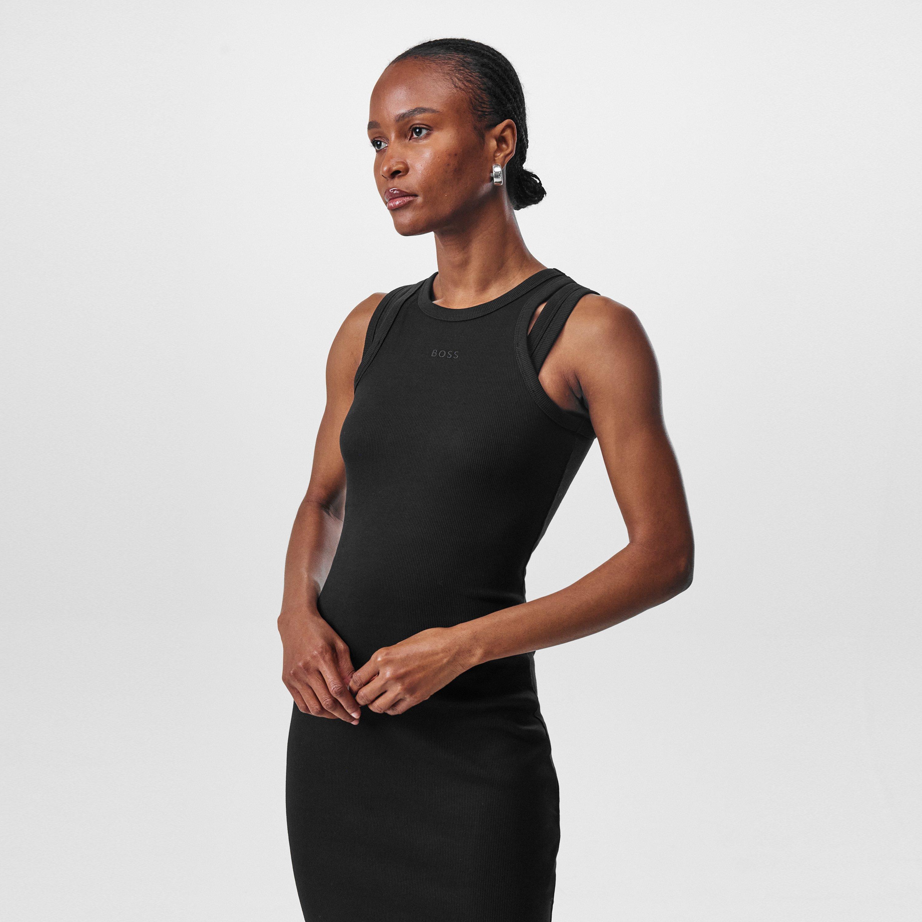 Black 001 - Boss - Women's Eliam Dress, Effortless Elegance - 3
