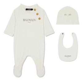 Balmain All In One Set With Bib And Hat Babies