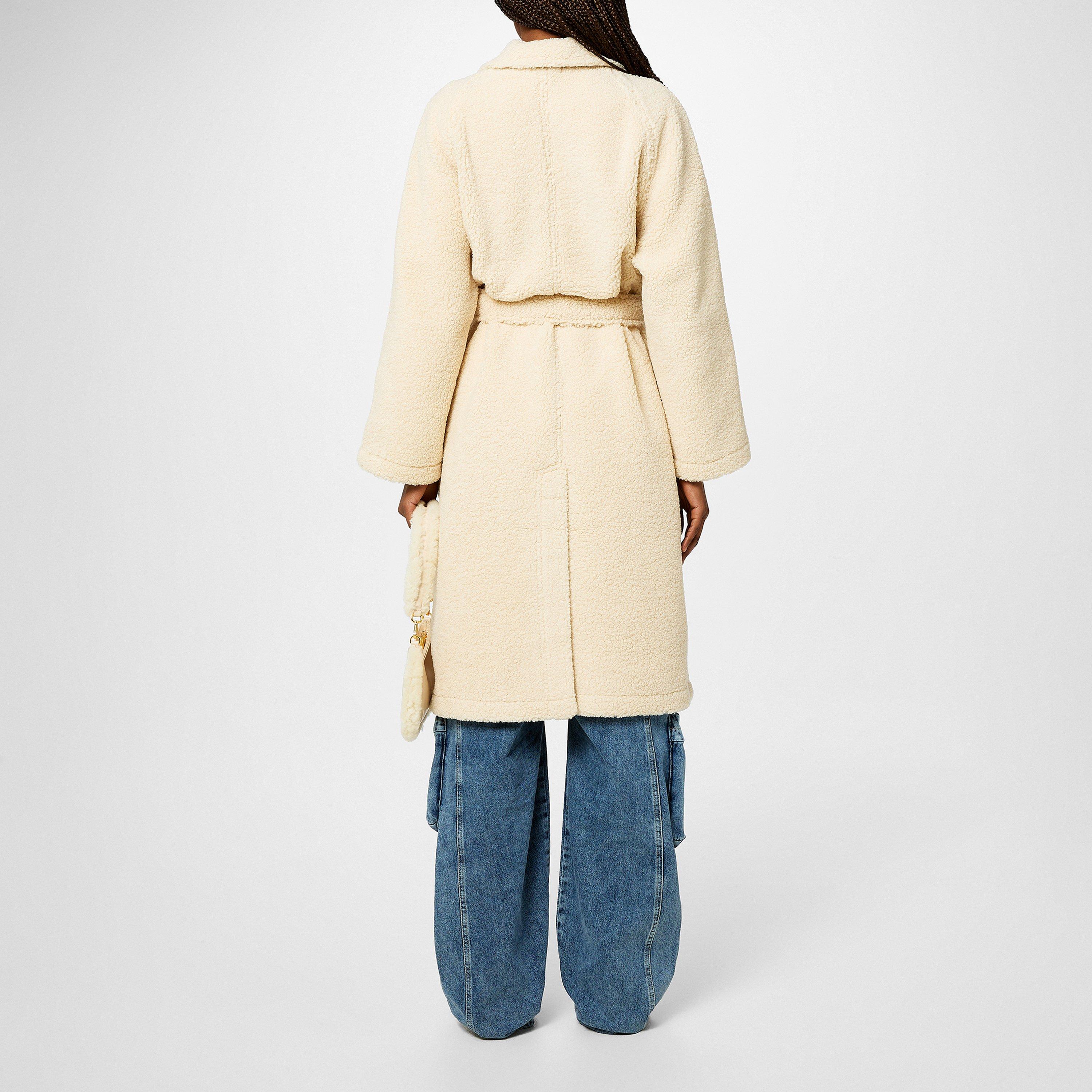 Bone 001 - Good American - Women's Soft-Touch Teddy Coat - 3