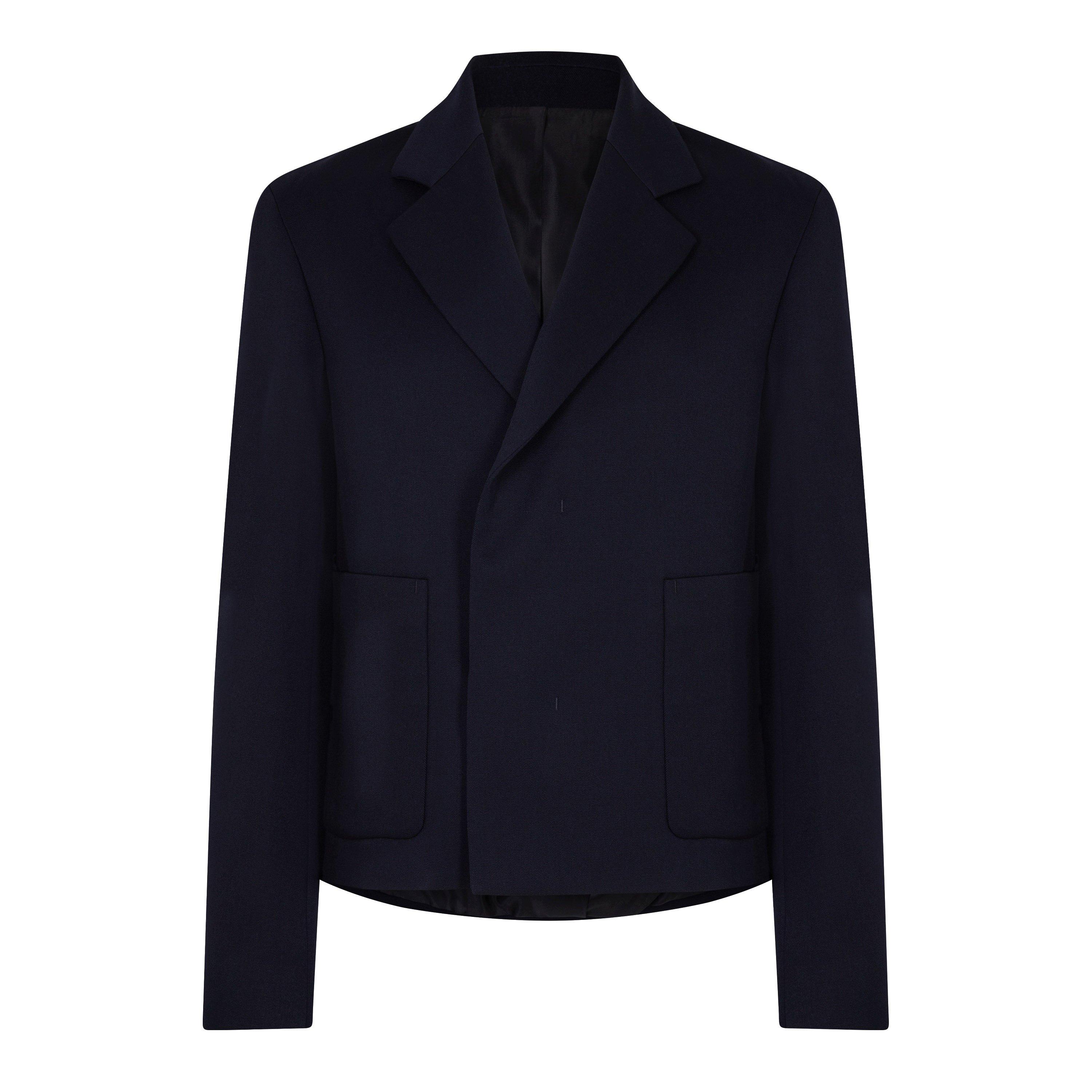 Methylene - Lanvin - Men's Cropped Single Breasted Wool Long Sleeve Coach Jacket - 4