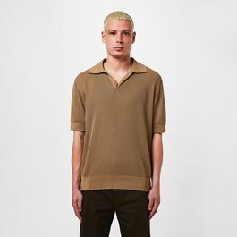 Dolce and Gabbana Cotton Openwork V-Neck Polo Shirt