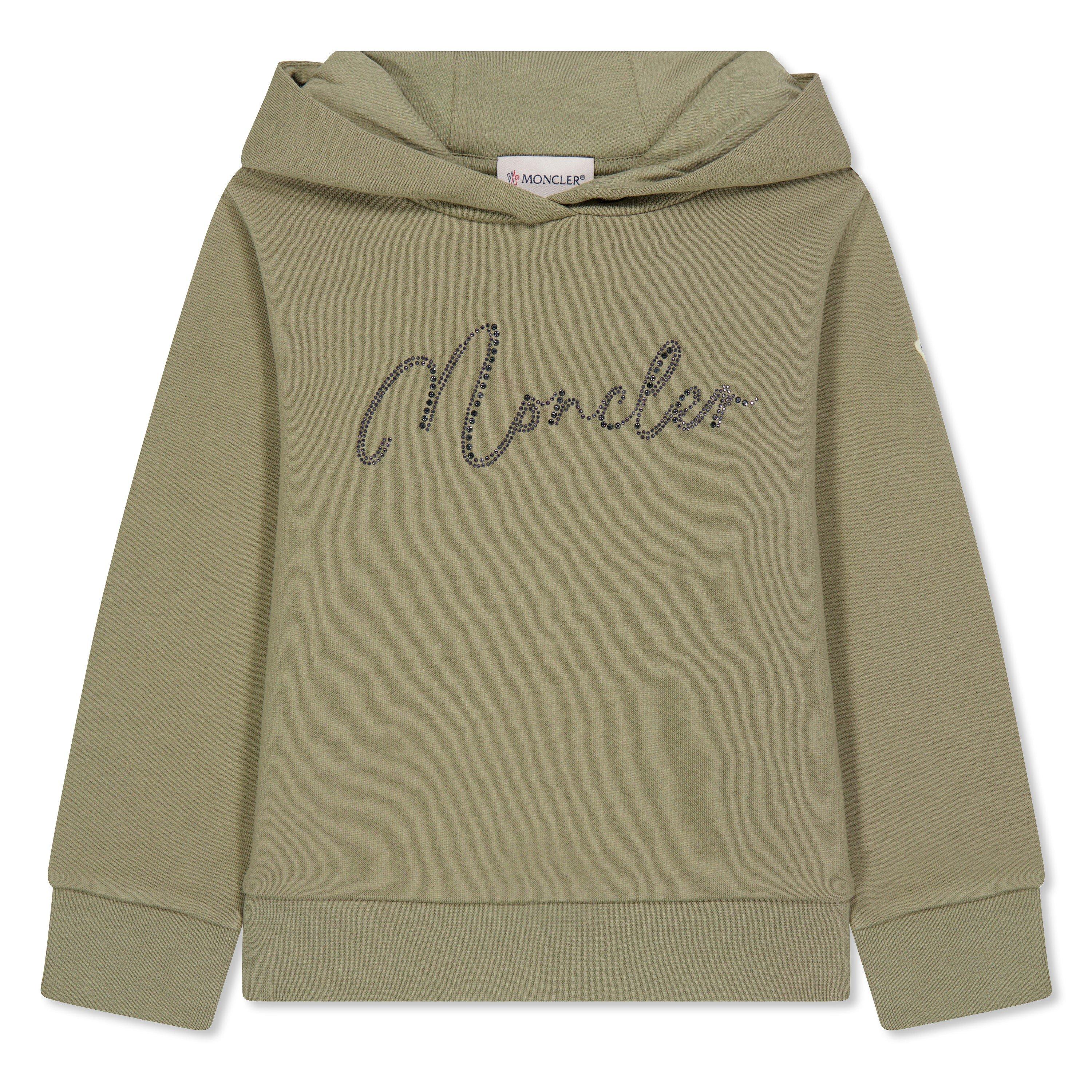 Moncler Logo Hoodie Juniors - Sage 220 - Size 12Y