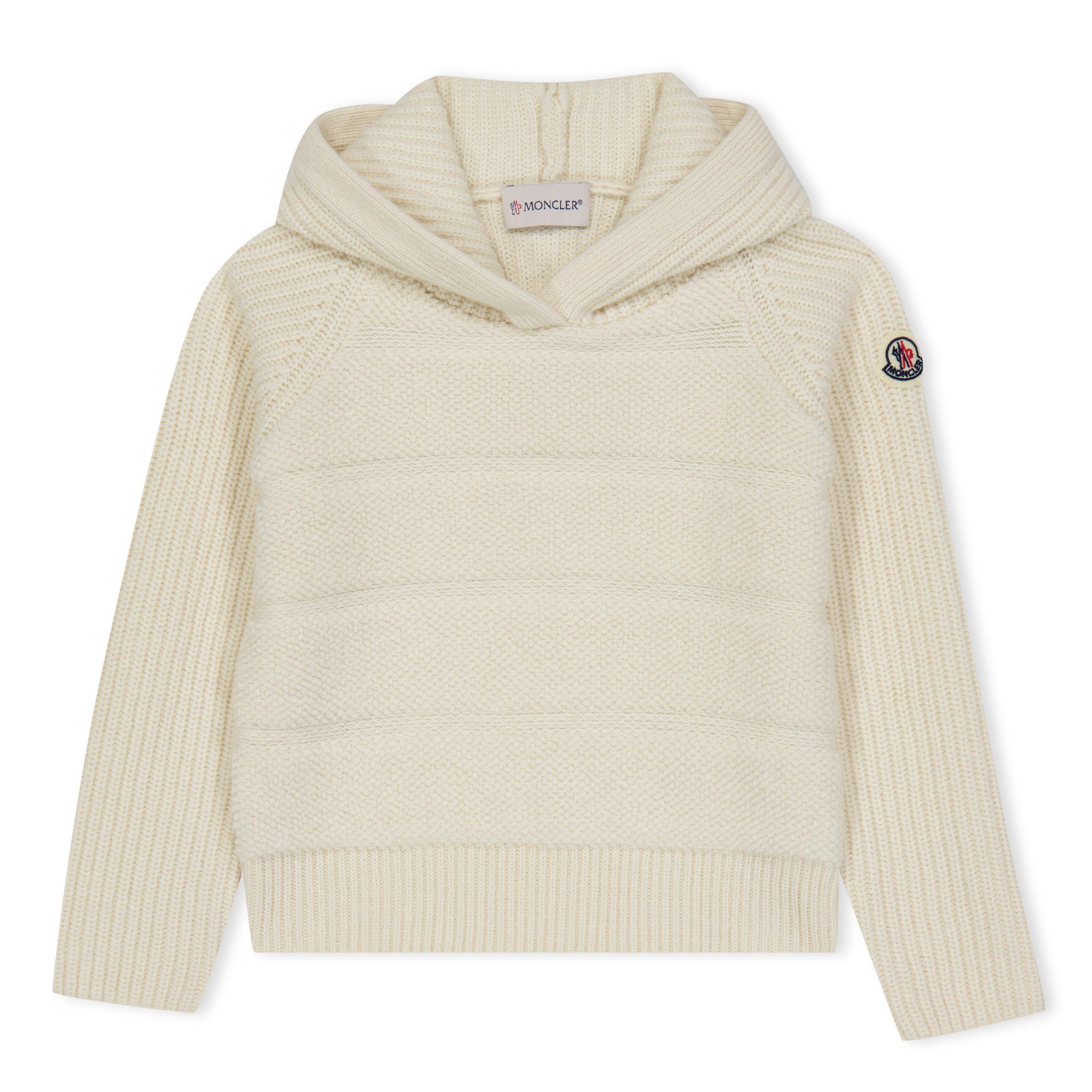 White 034 - Moncler - Wool Hoodie Juniors - 1