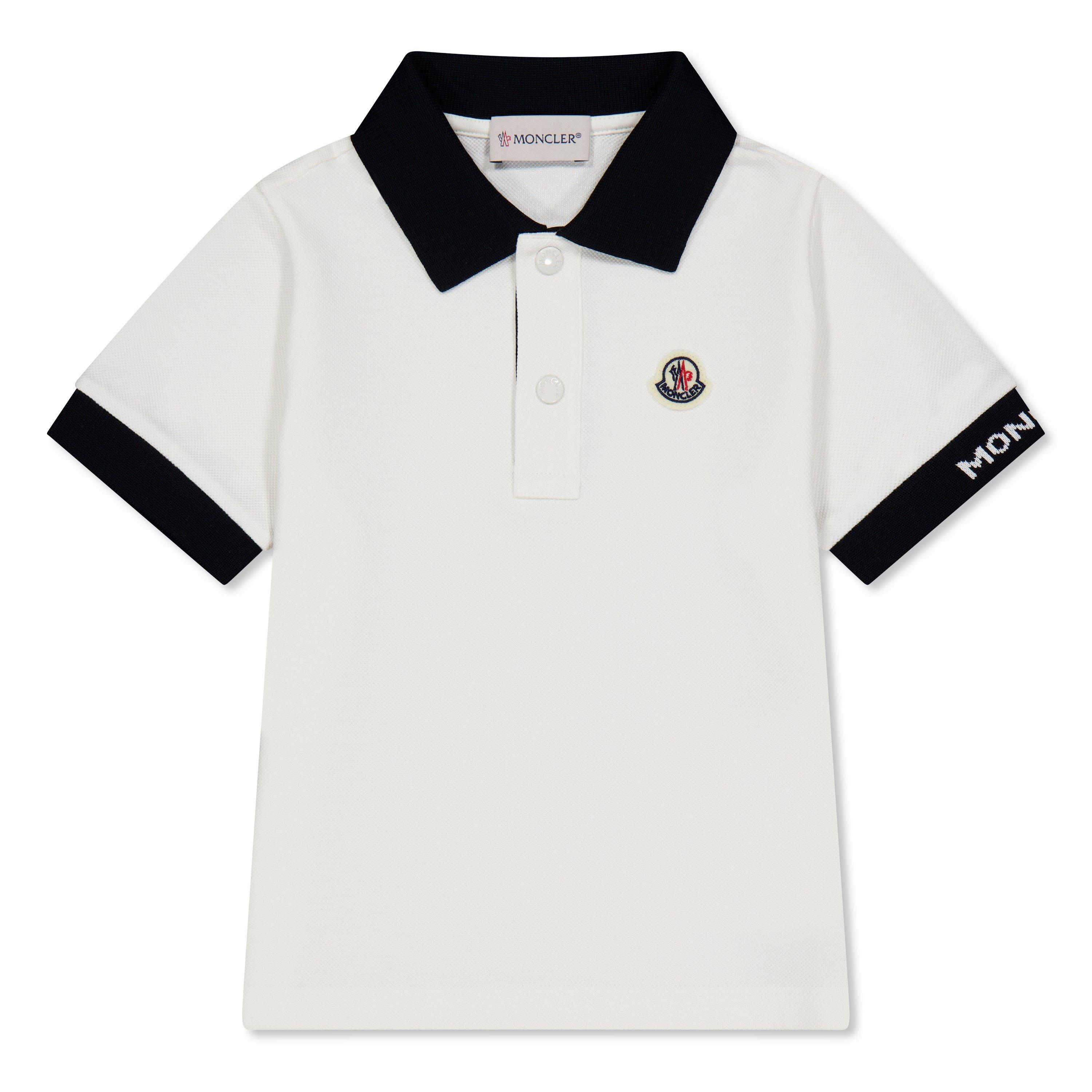White 034 - Moncler - Logo Polo Shirt Juniors - 1