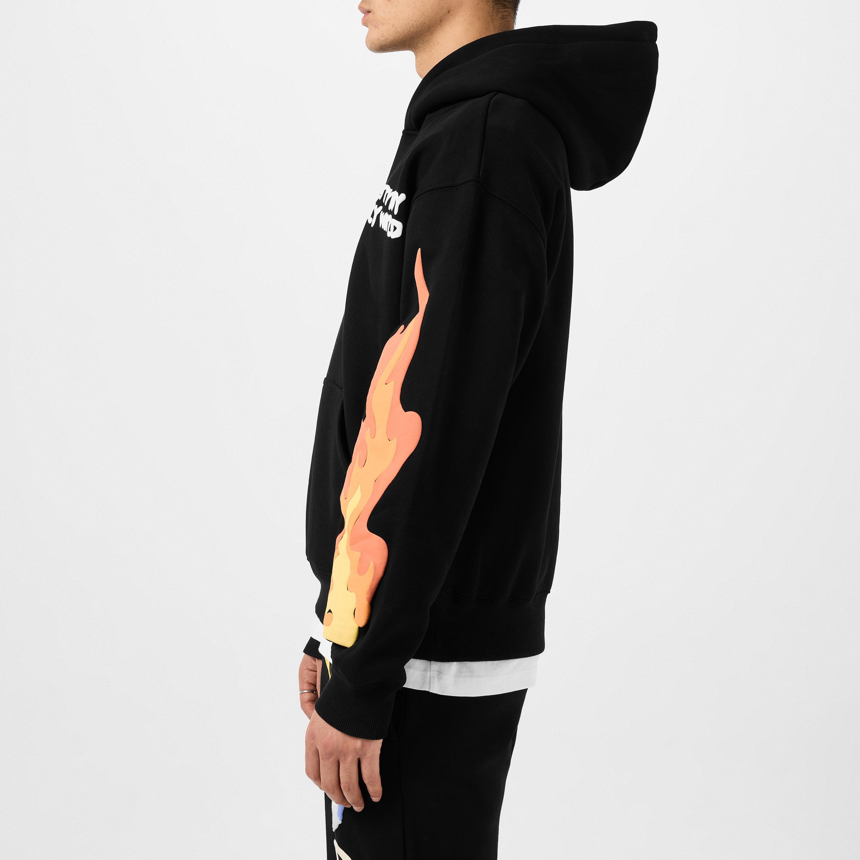 Black - Pretty Boy Ugly World - Flame Hoodie - 5