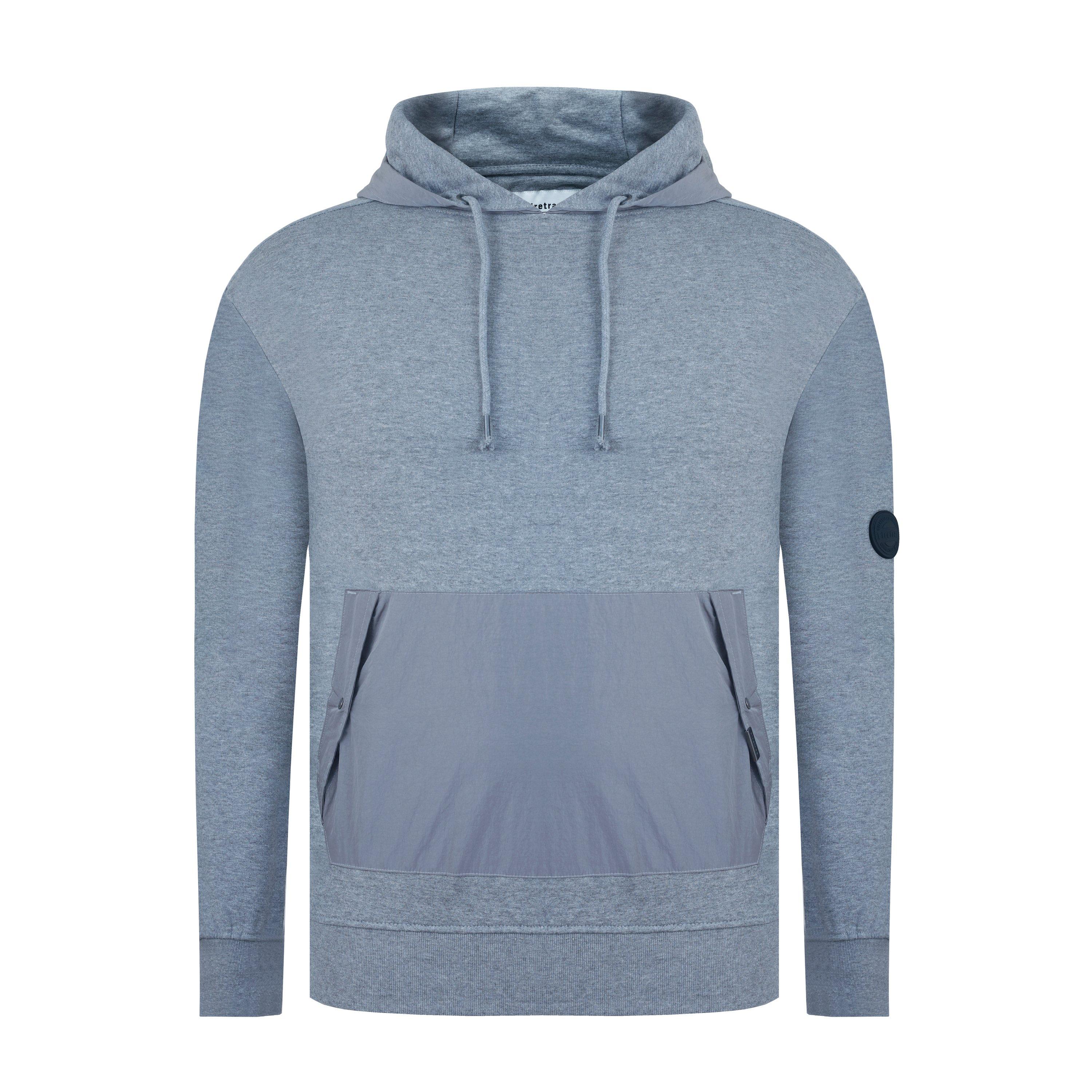 Grey Marl - Firetrap - Men's Hybrid Hoodie - 1