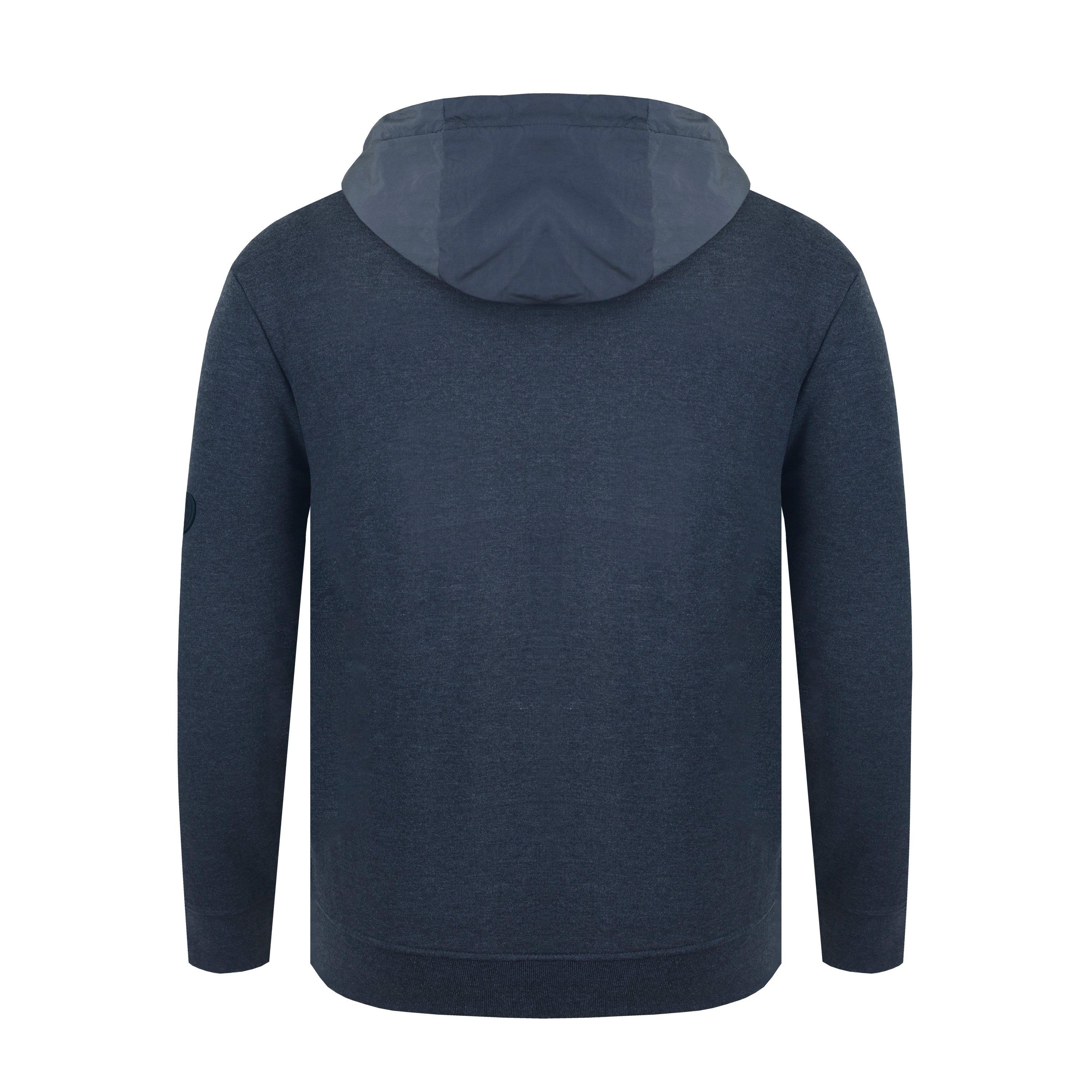 Charcoal Marl - Firetrap - Men's Hybrid Hoodie - 3