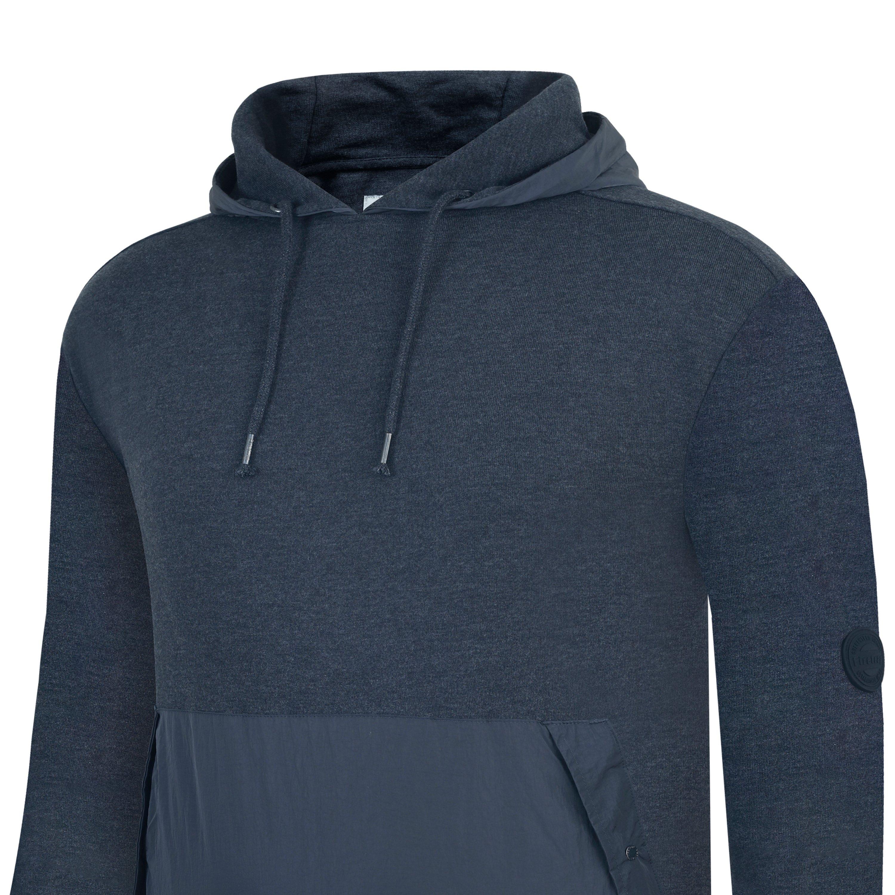 Charcoal Marl - Firetrap - Men's Hybrid Hoodie - 5