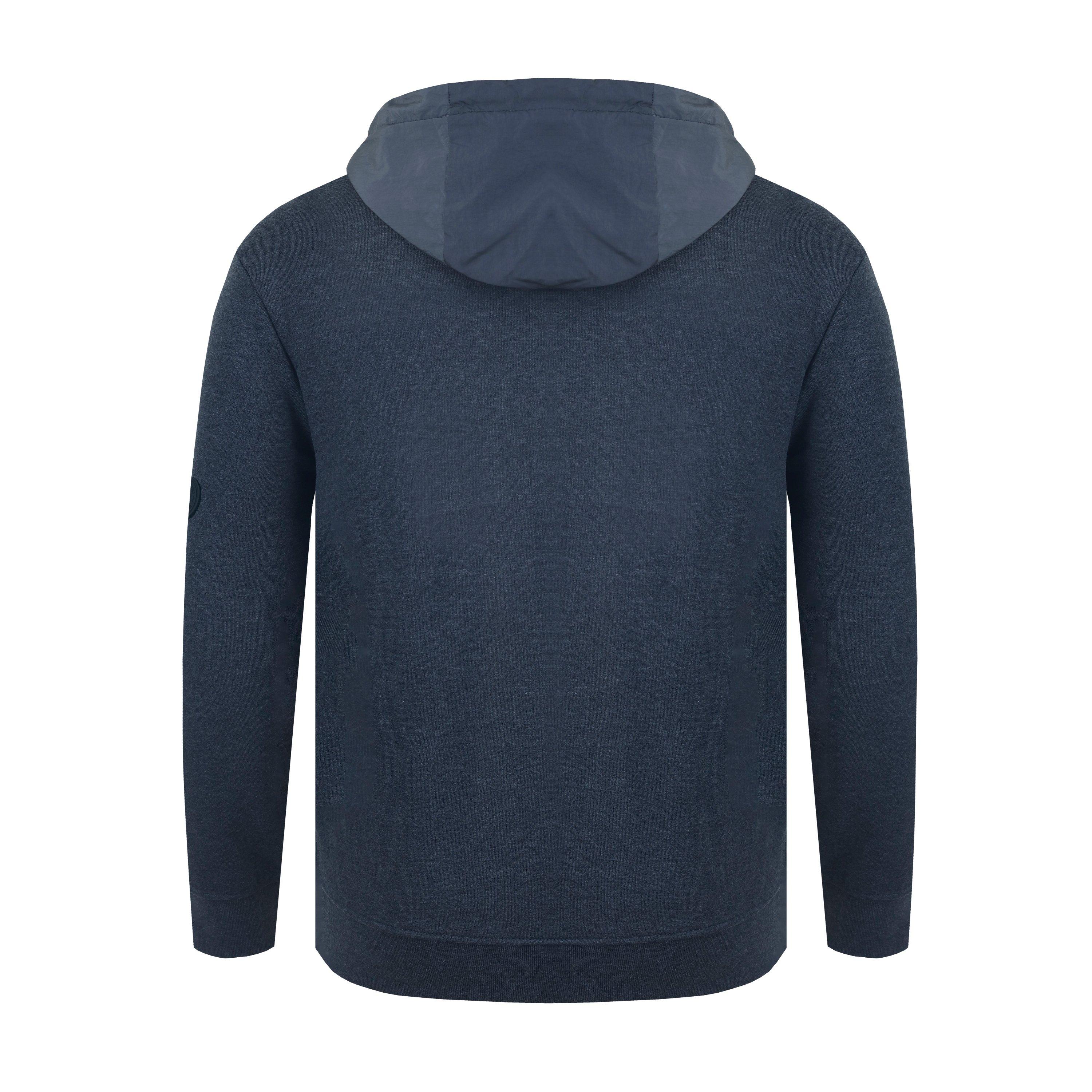 Charcoal Marl - Firetrap - Men's Hybrid Full-Zip Hoodie - 3
