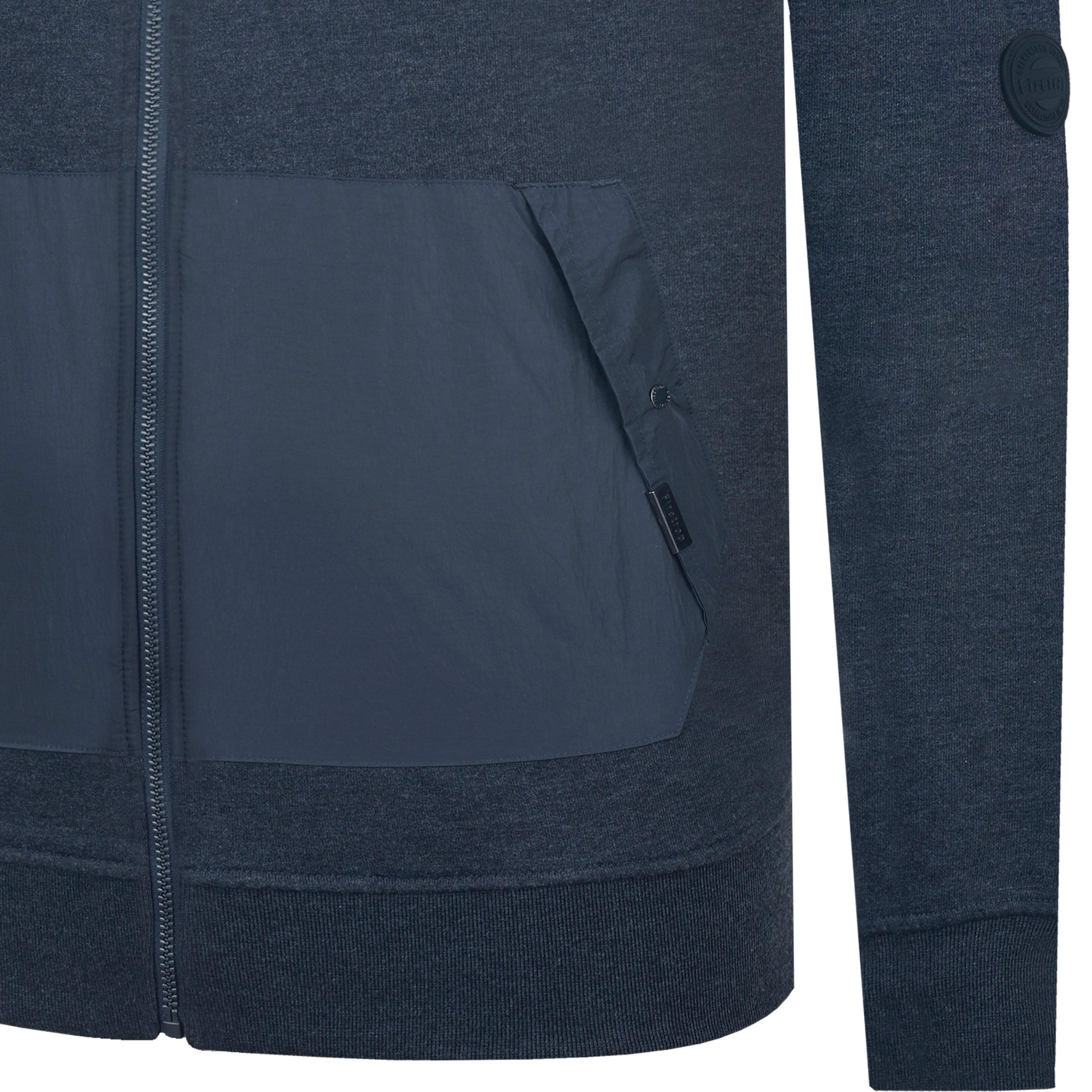Charcoal Marl - Firetrap - Men's Hybrid Full-Zip Hoodie - 5