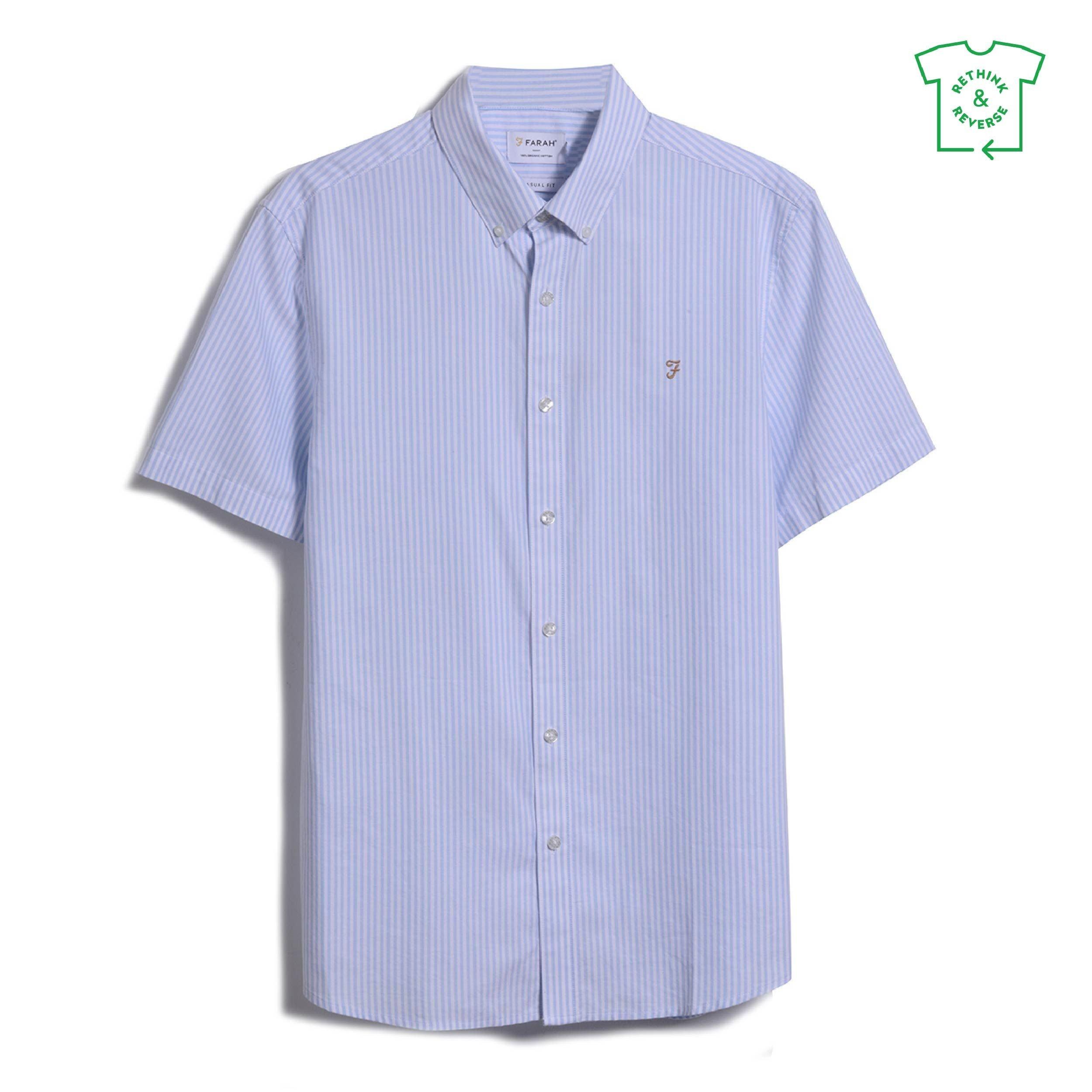 FARAH&WAKE【Striped S/S T-shirt】 Farah Stacy Organic Cotton Regular Fit Short Sleeve Stripe T