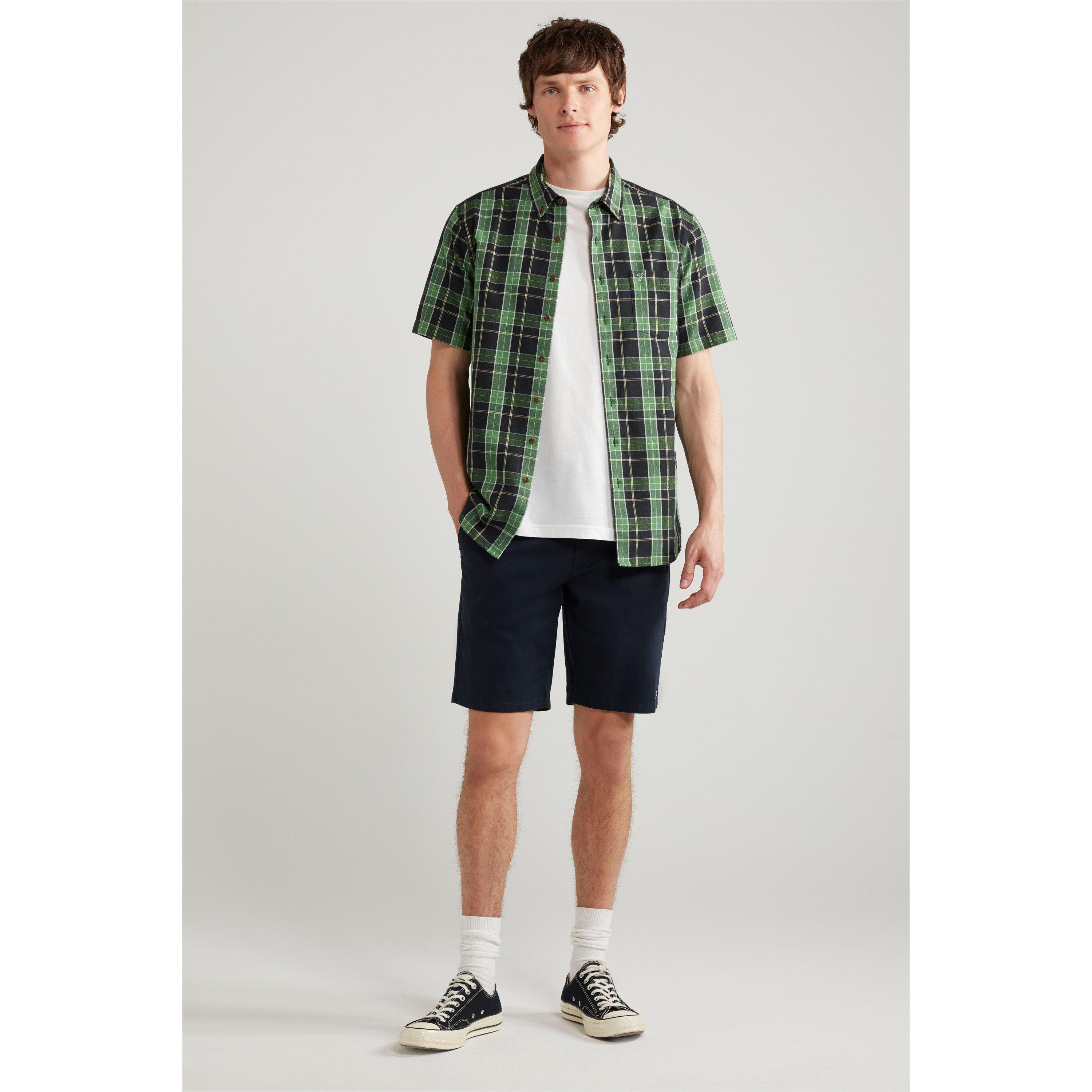 True Navy - Farah - Men's Short-Sleeve Patterned Shirt - 2