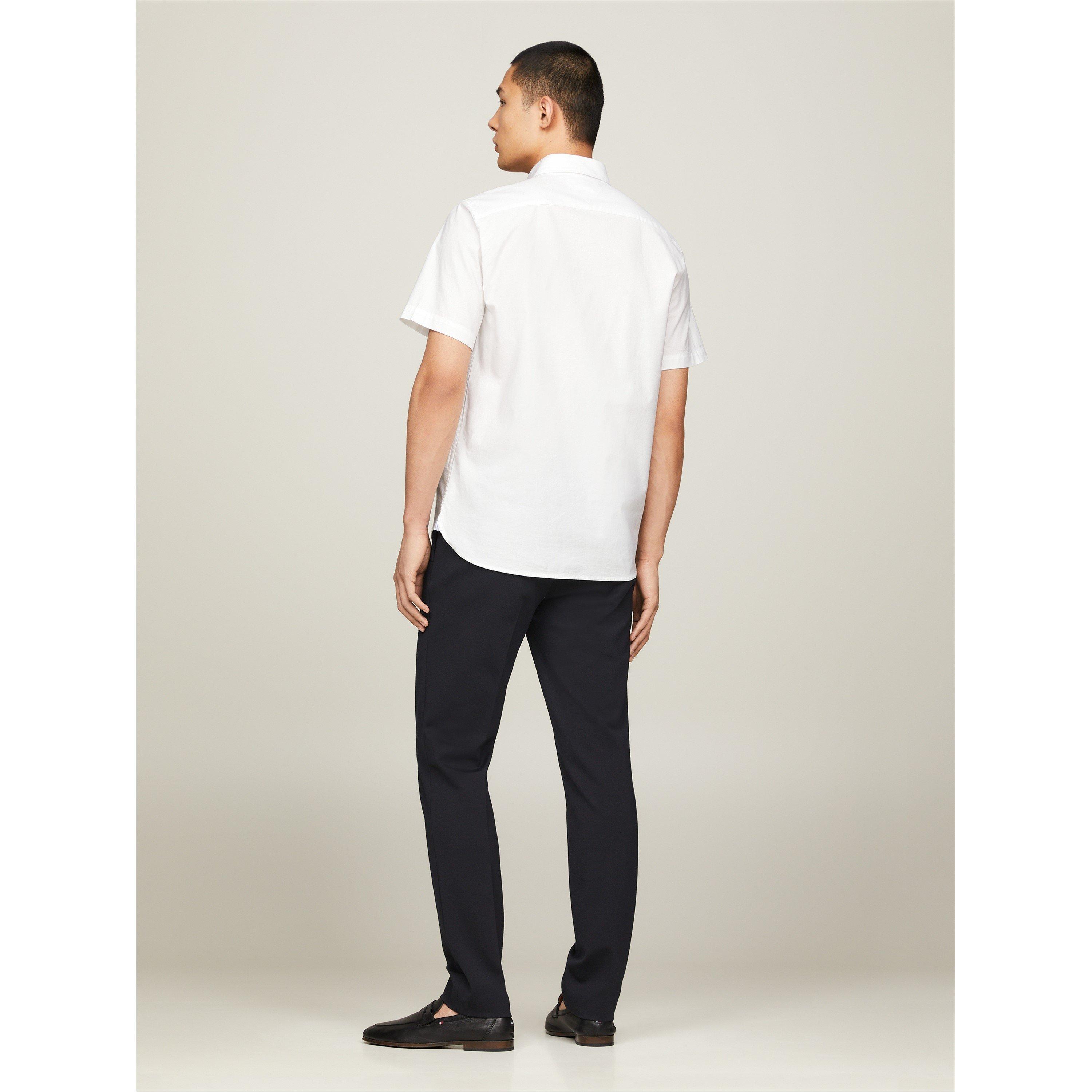 White YBR - Tommy Hilfiger - Men's FLEX Short-Sleeve Oxford Shirt - 3