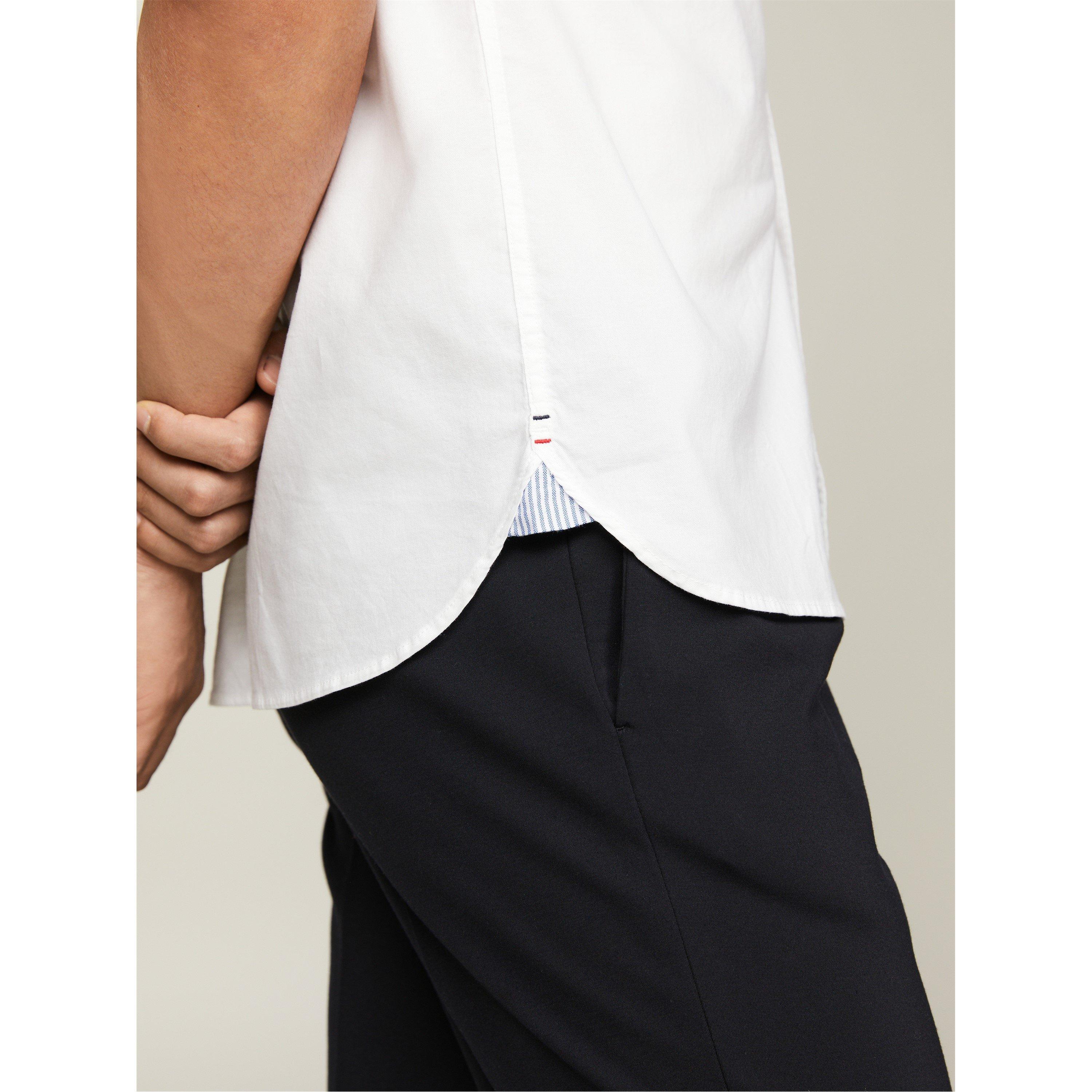 White YBR - Tommy Hilfiger - Men's FLEX Short-Sleeve Oxford Shirt - 4