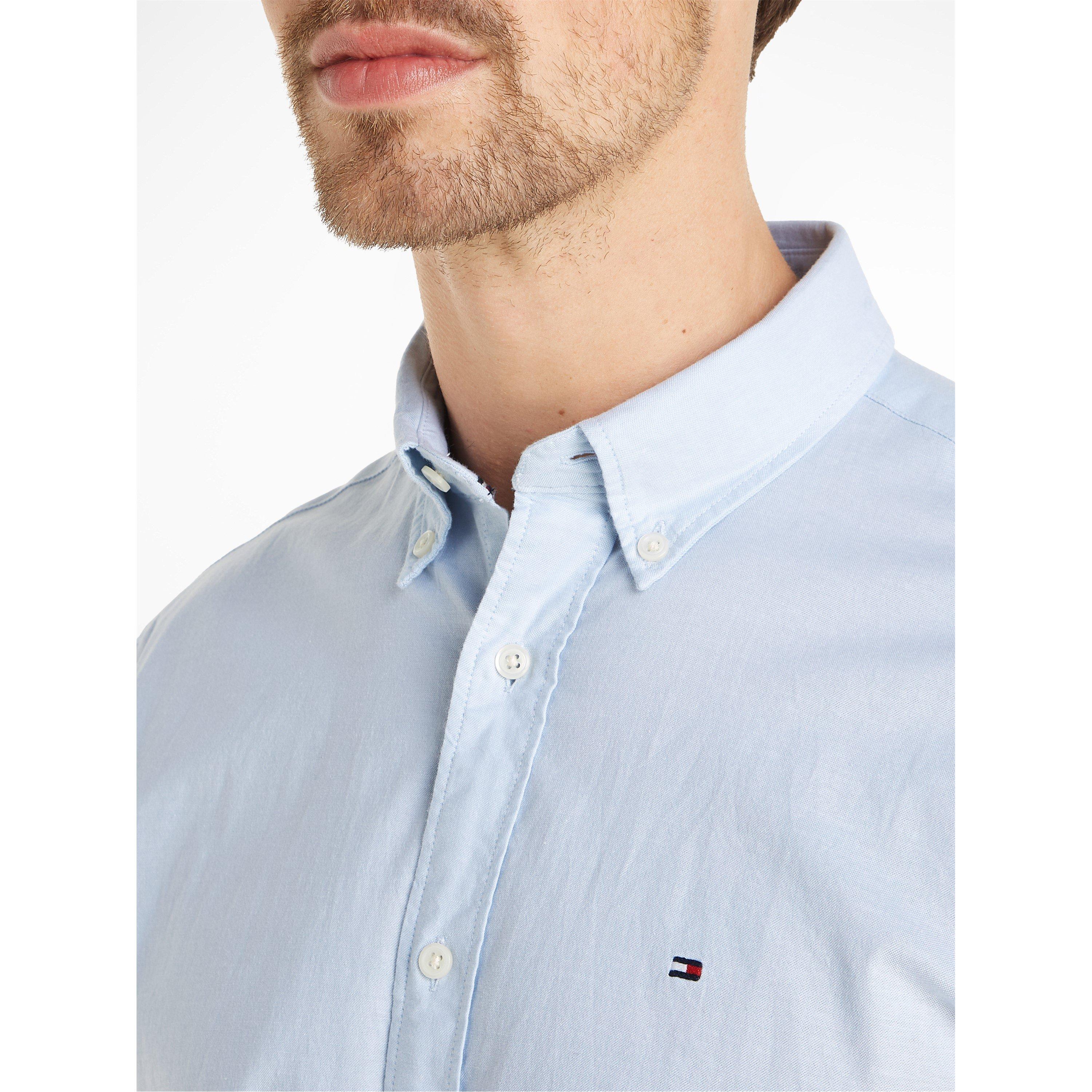 Blue 0GZ - Tommy Hilfiger - Men's FLEX Short-Sleeve Oxford Shirt - 5