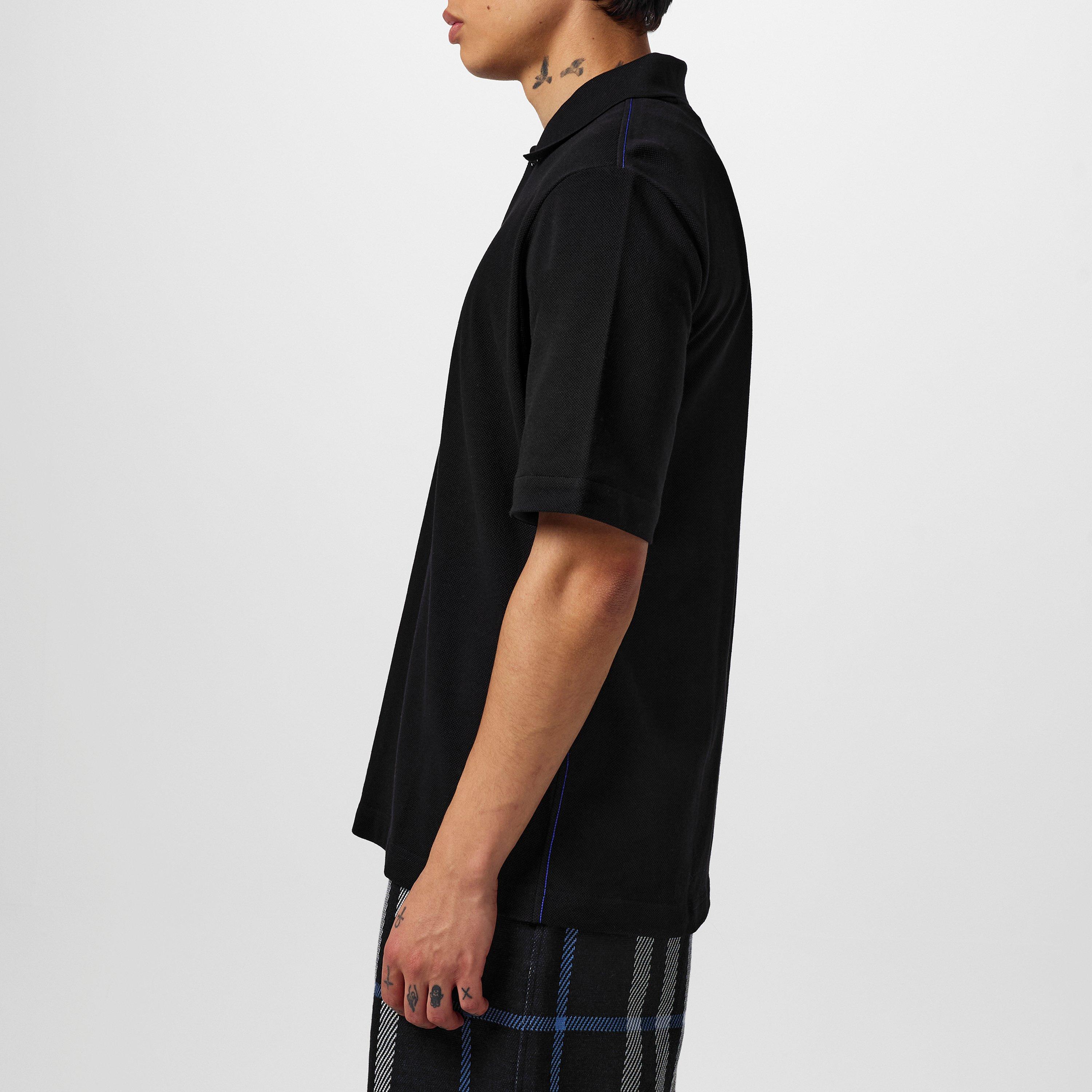 Black - Burberry - Cotton Polo Shirt - 2