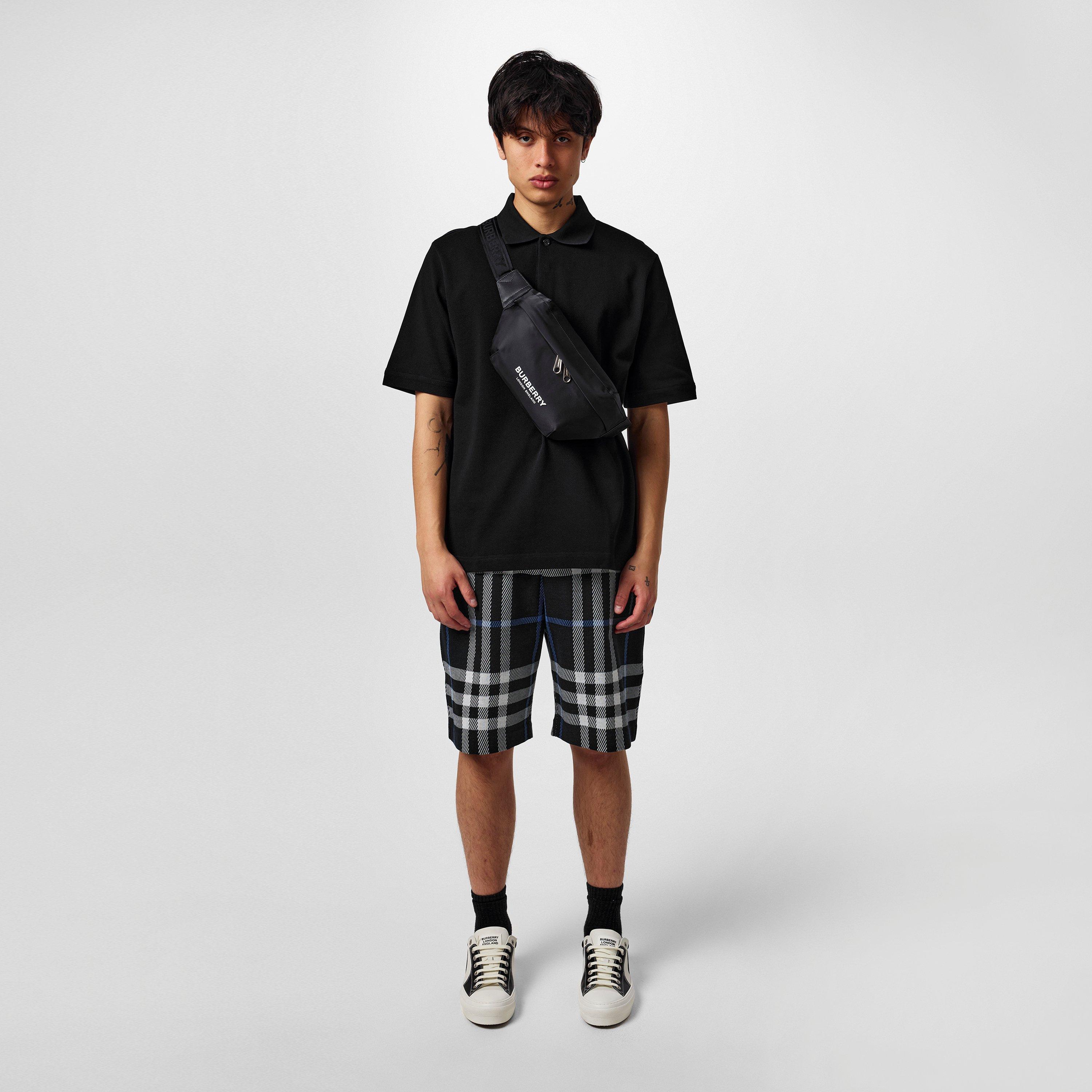 Black - Burberry - Cotton Polo Shirt - 4