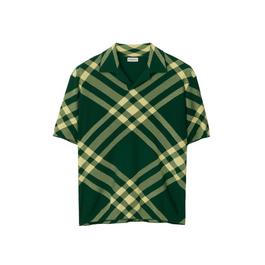 Burberry Check Wool Blend Polo Shirt