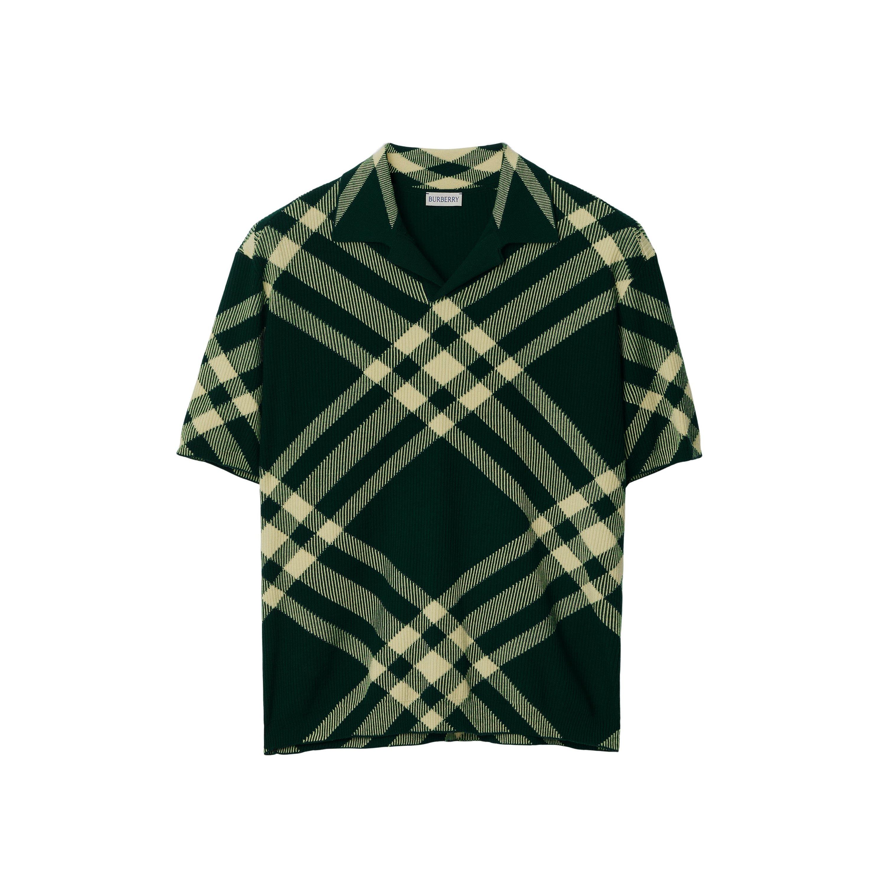 Daffodil - Burberry - Check Wool Blend Polo Shirt - 5