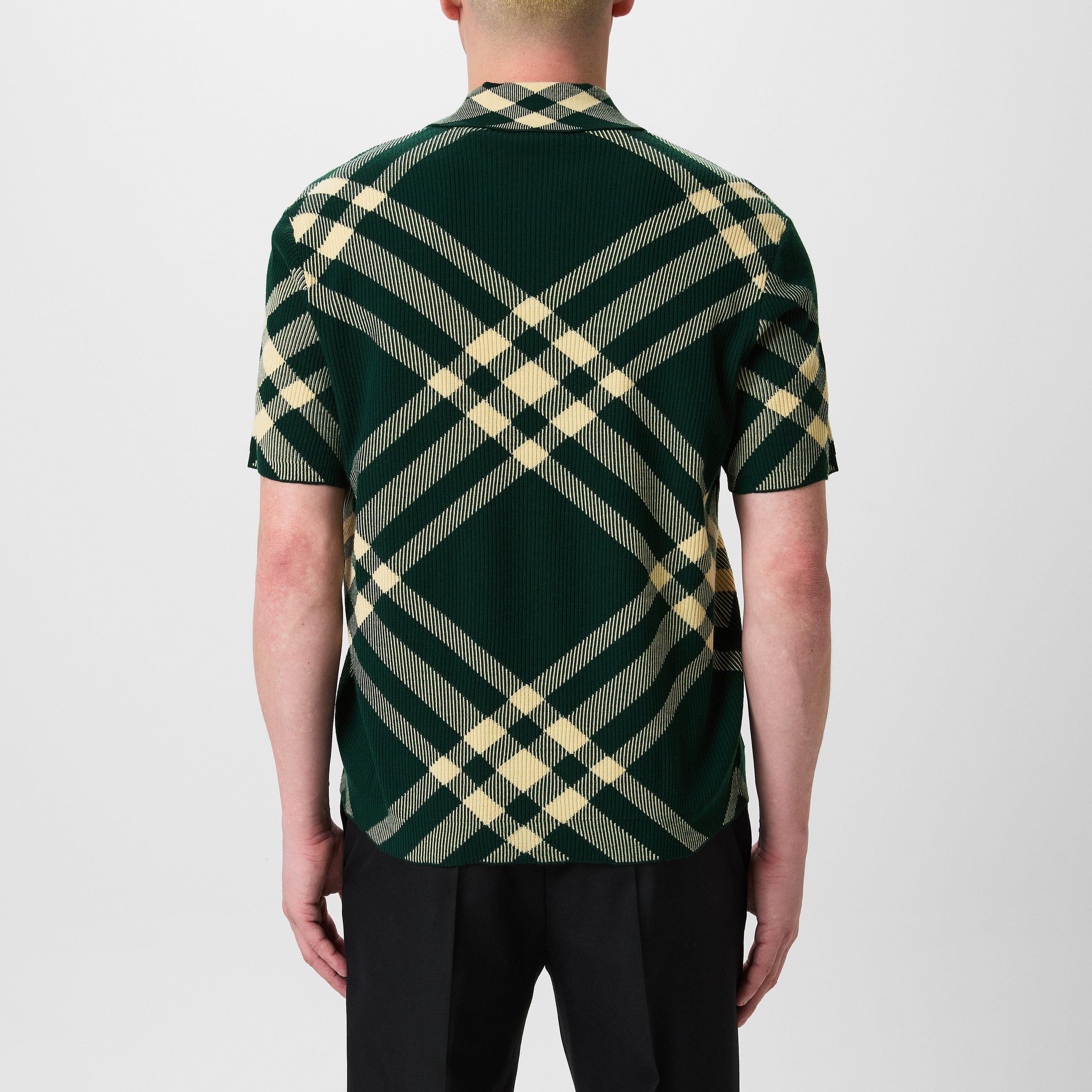 Daffodil - Burberry - Check Wool Blend Polo Shirt - 3