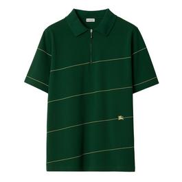 Burberry Stripe Zip Polo Shirt