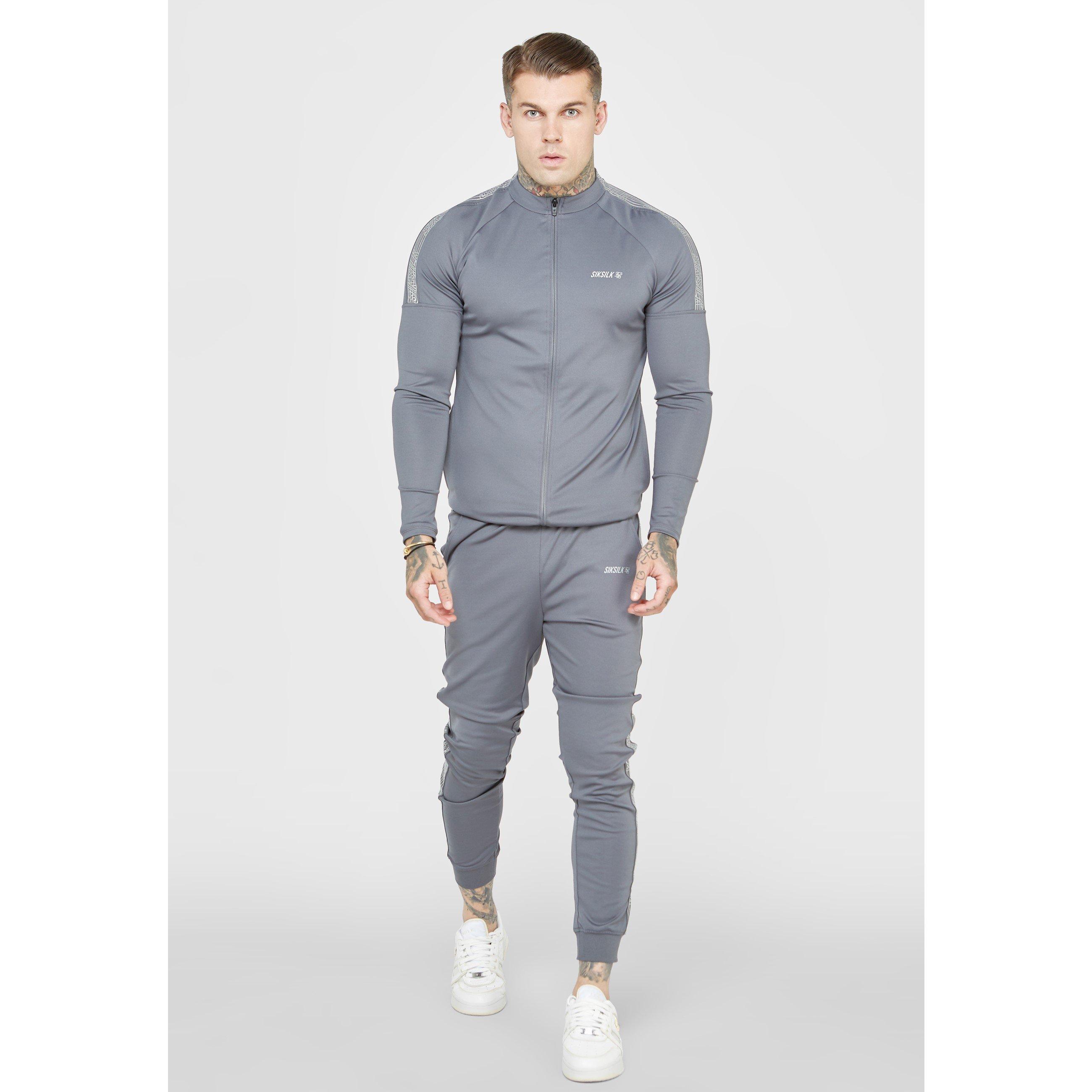 Grau - SikSilk - Zip Track Jacket Mens - 3