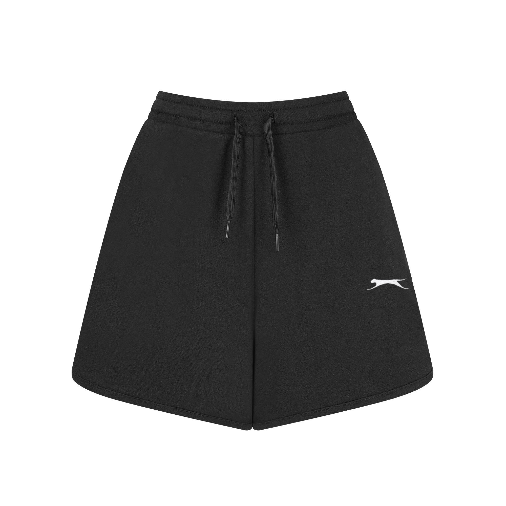 Slazenger Women's Fleece Interlock Shorts - Black - 10 (38)