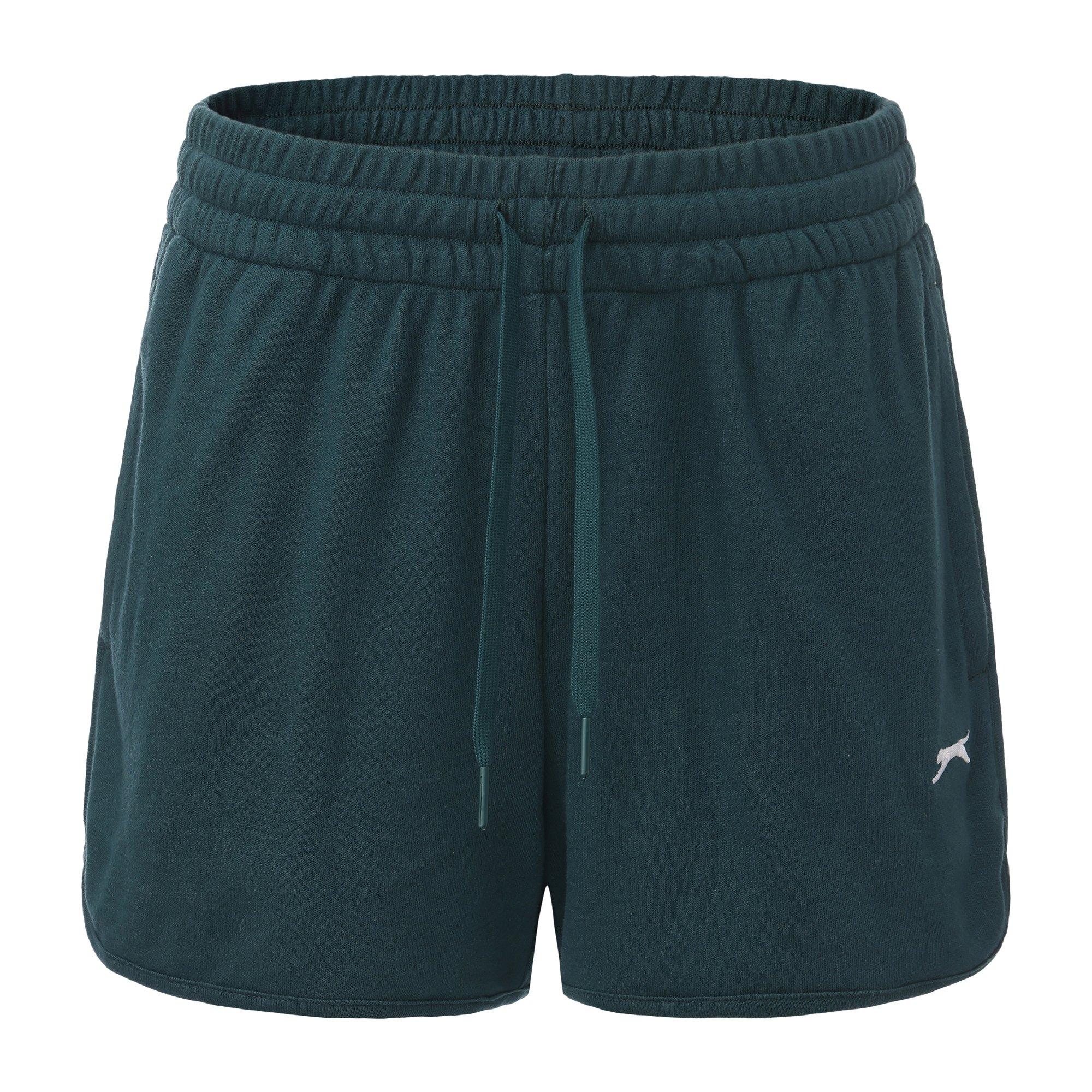 Slazenger Women's Fleece Interlock Shorts - Forest Green - 8 (36)