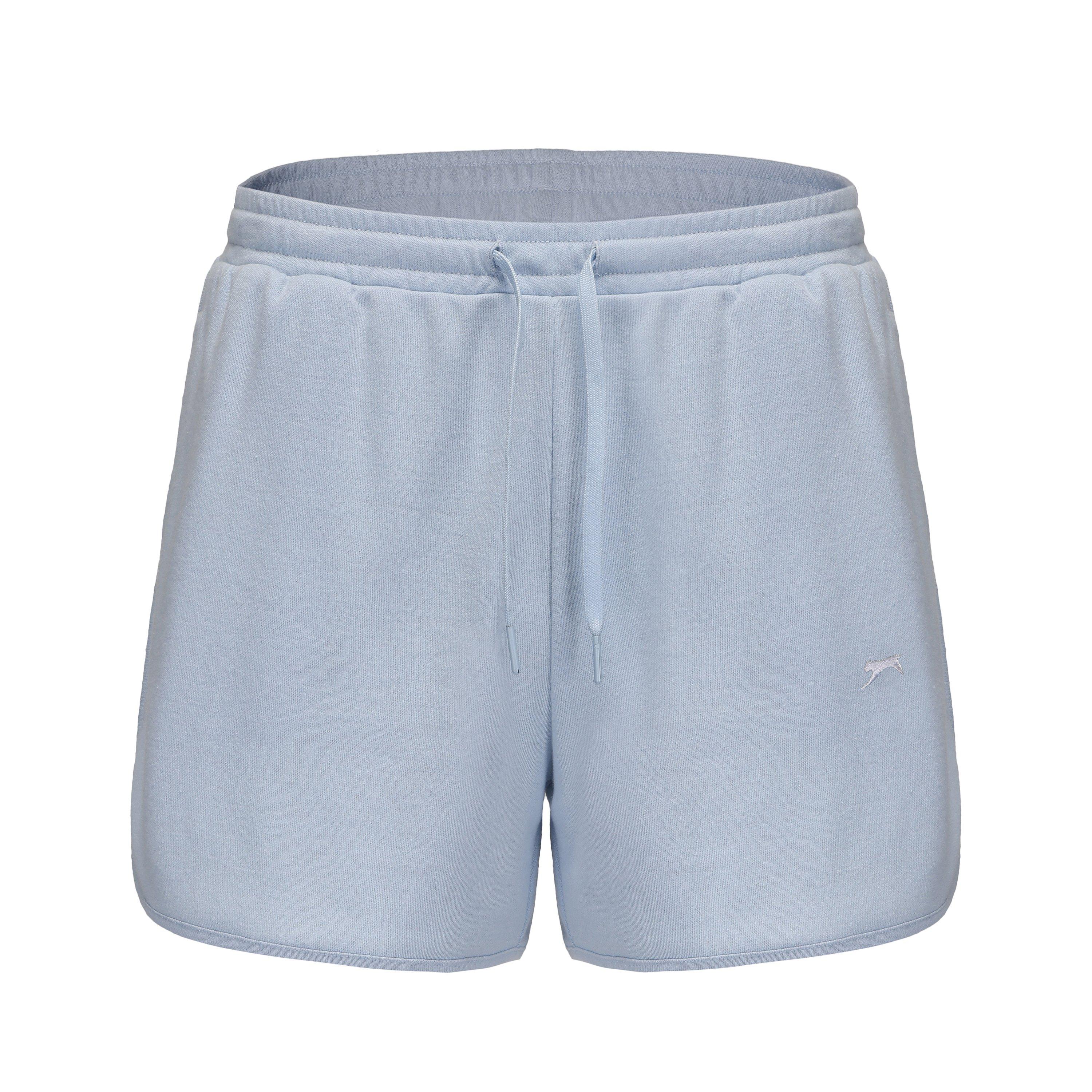 Slazenger Women's Fleece Interlock Shorts - Baby Blue - 8 (36)