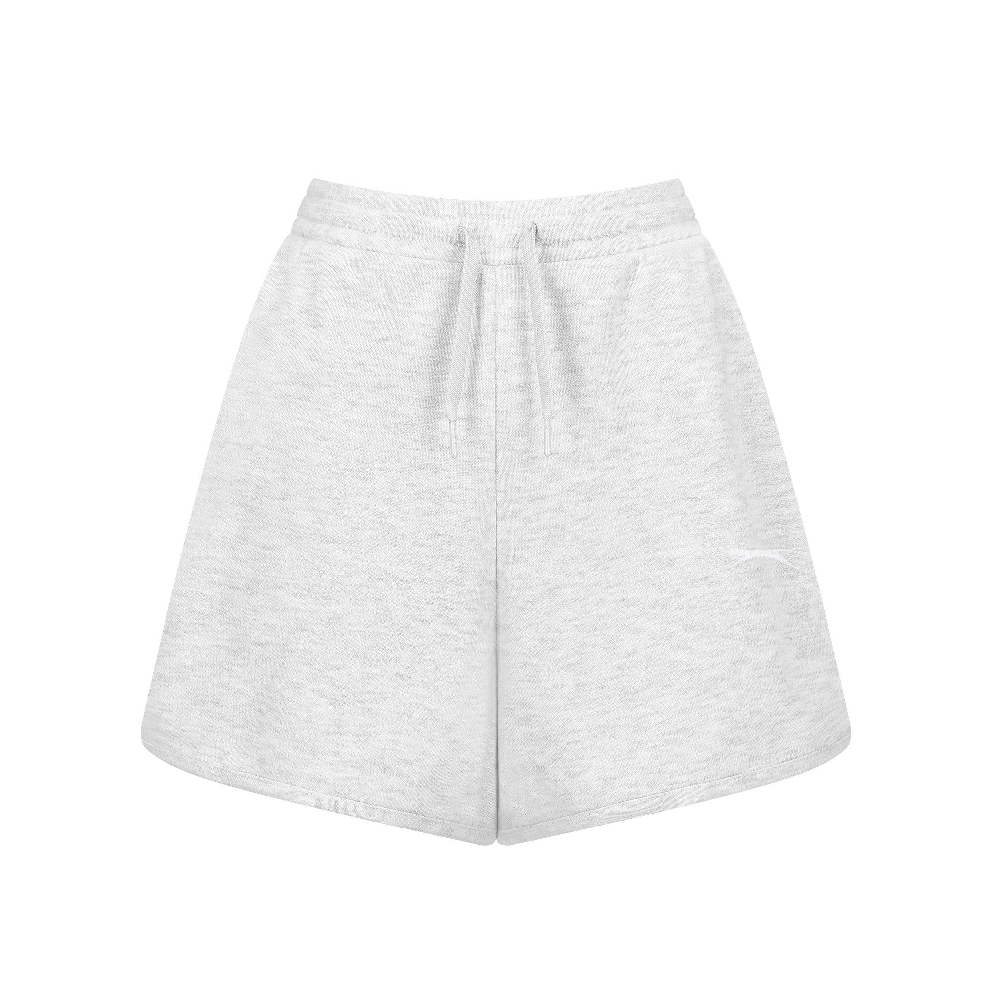 Slazenger Women's Fleece Interlock Shorts - Grey Marl - 8 (36)