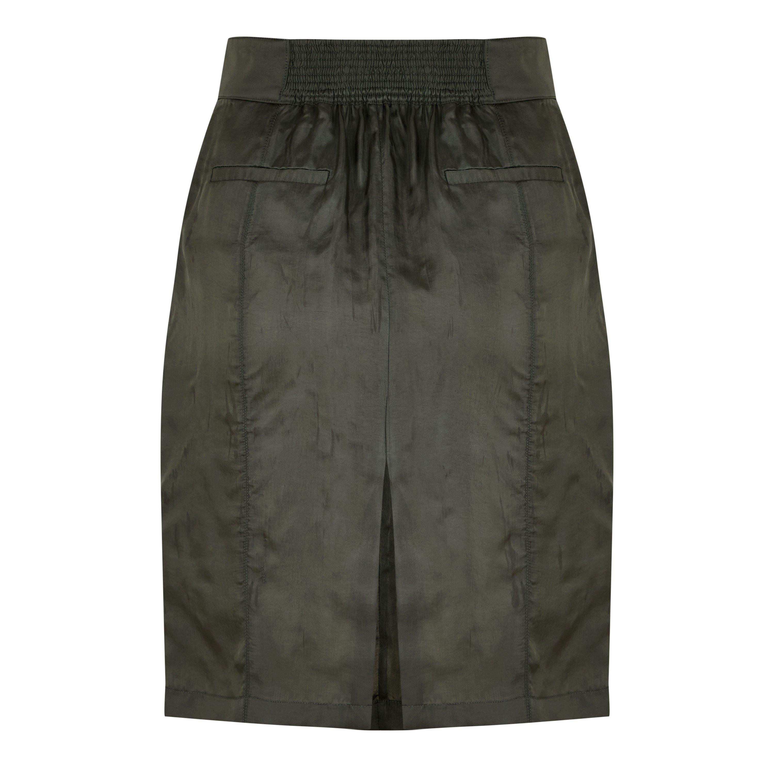 Kaki - Saint Laurent - Twill Pencil Skirt - 6