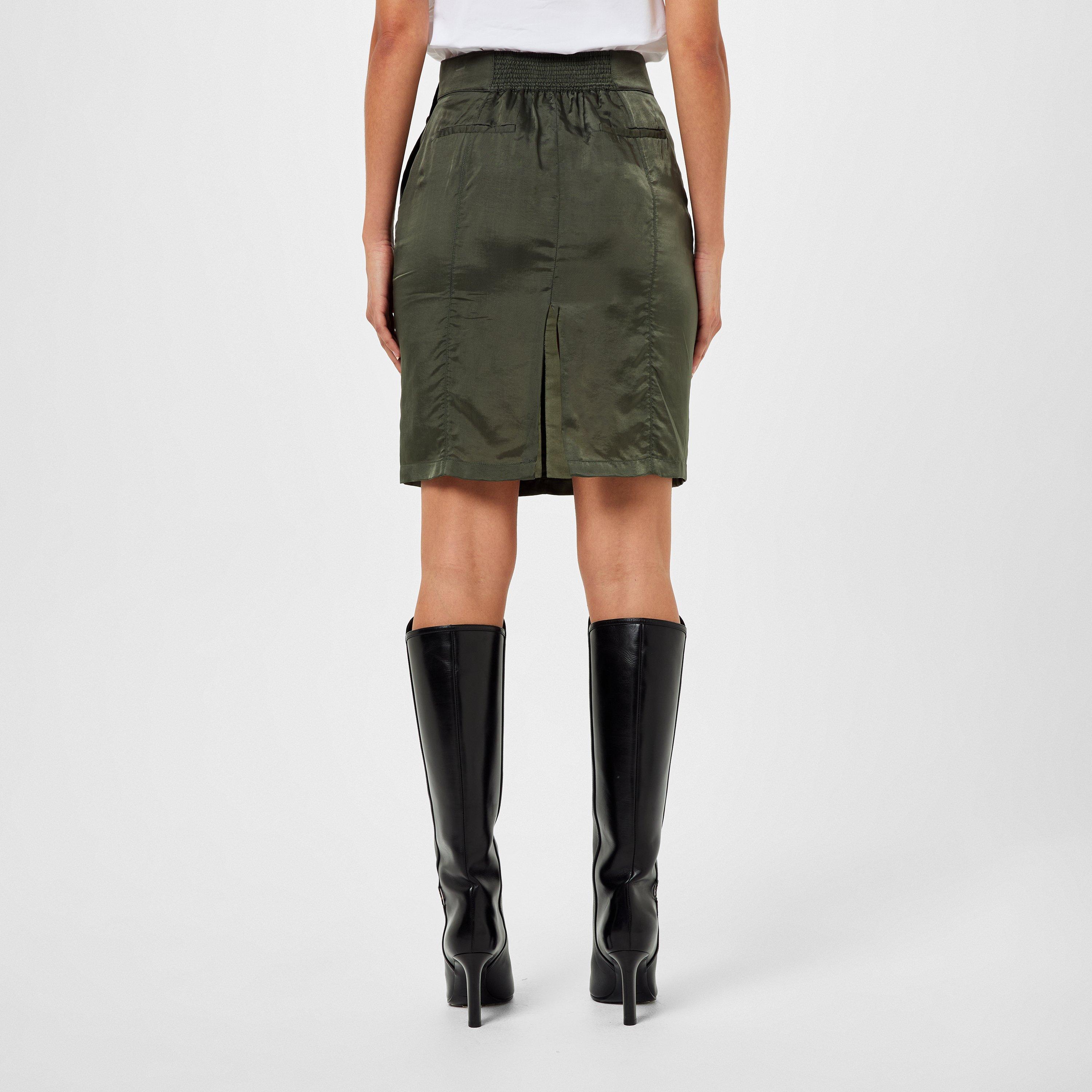 Kaki - Saint Laurent - Twill Pencil Skirt - 3