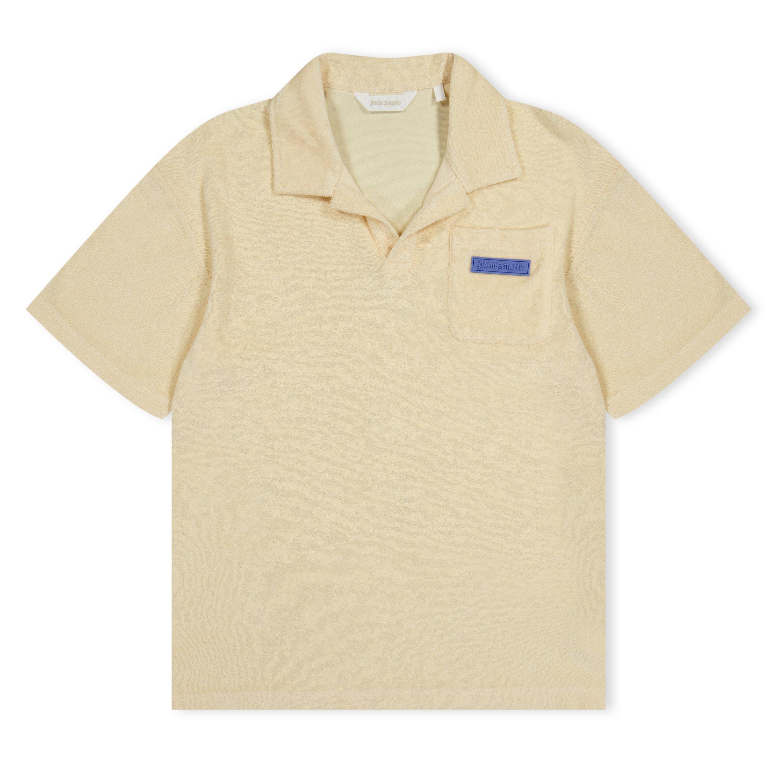 Palm Angels Kids' Short-Sleeve Polo Shirt - Crem/Blu 6142 - Size 12Y
