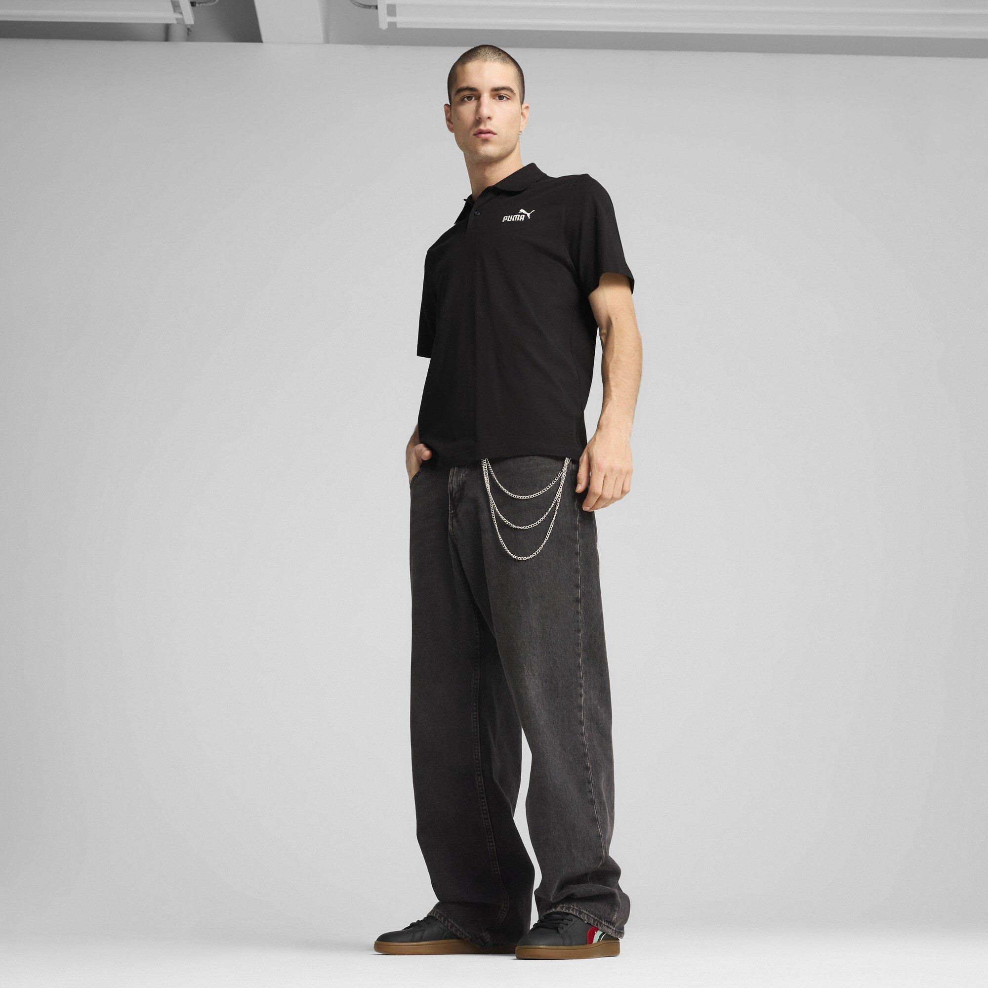 Puma Black - Puma - PUMA Essentials Logo Mens Polo Jersey - 5