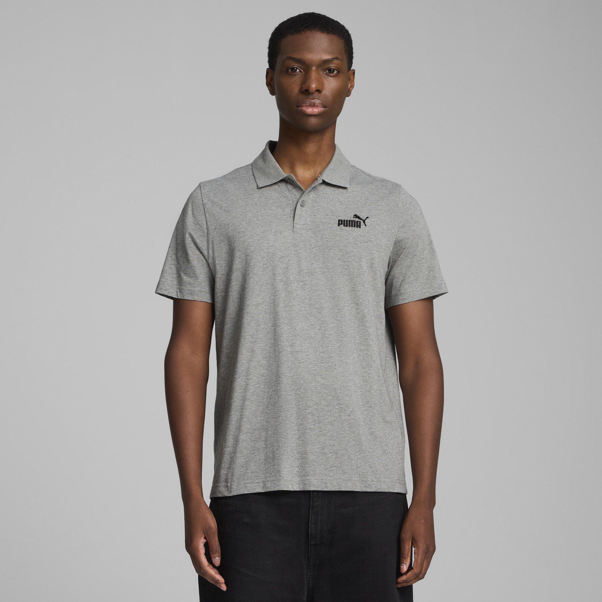 M.Gray Heather - Puma - PUMA Essentials Logo Mens Polo Jersey - 2