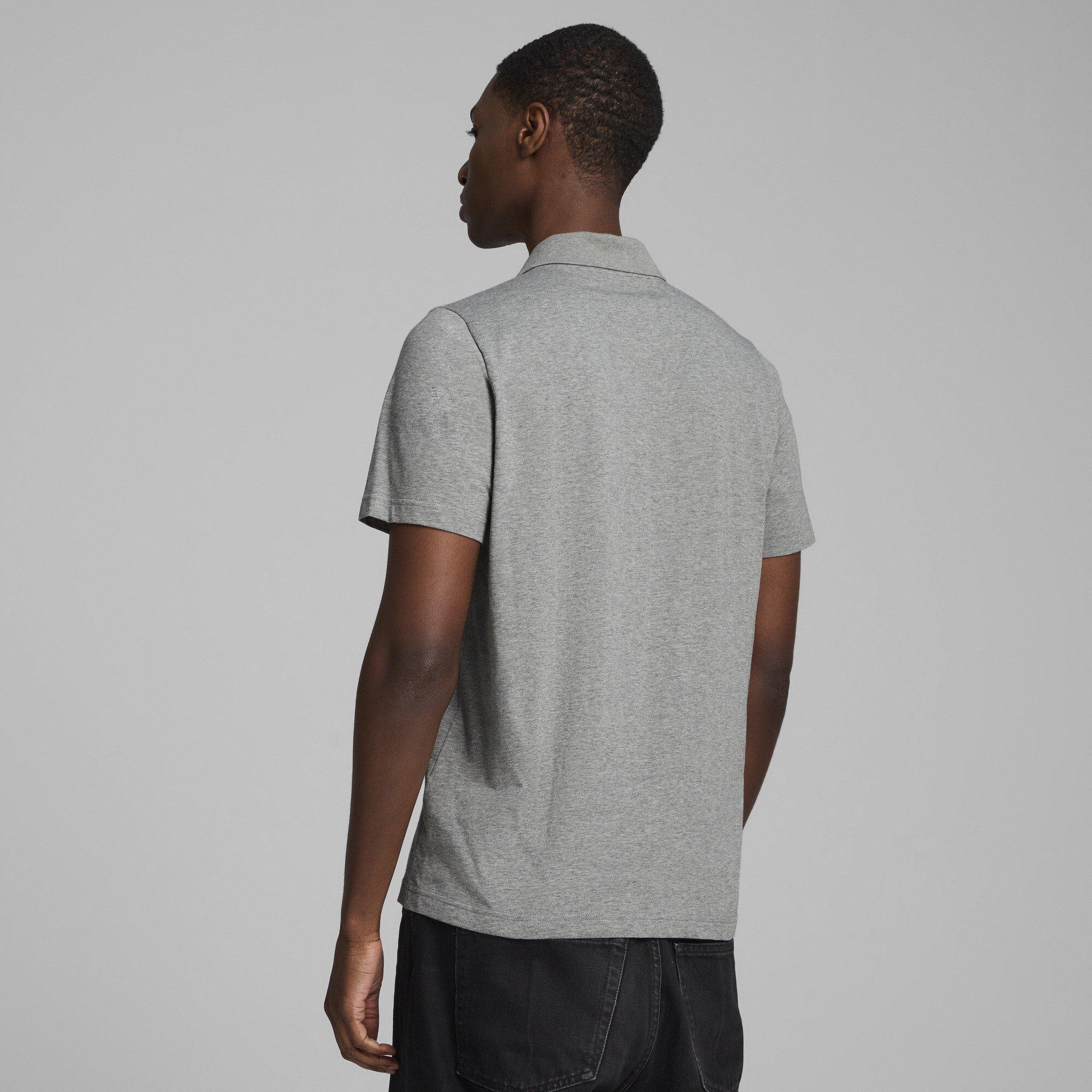 M.Gray Heather - Puma - PUMA Essentials Logo Mens Polo Jersey - 3