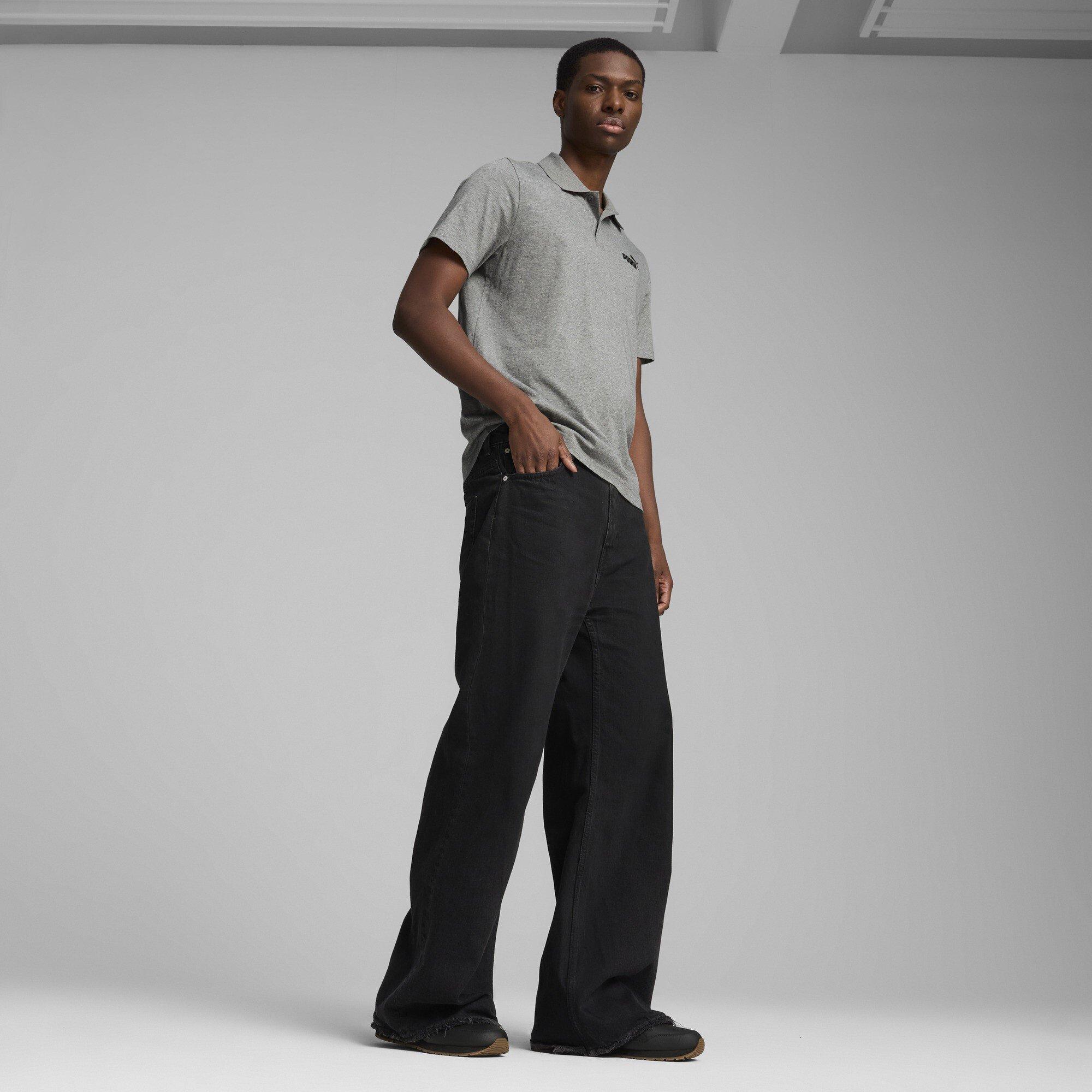 M.Gray Heather - Puma - PUMA Essentials Logo Mens Polo Jersey - 4