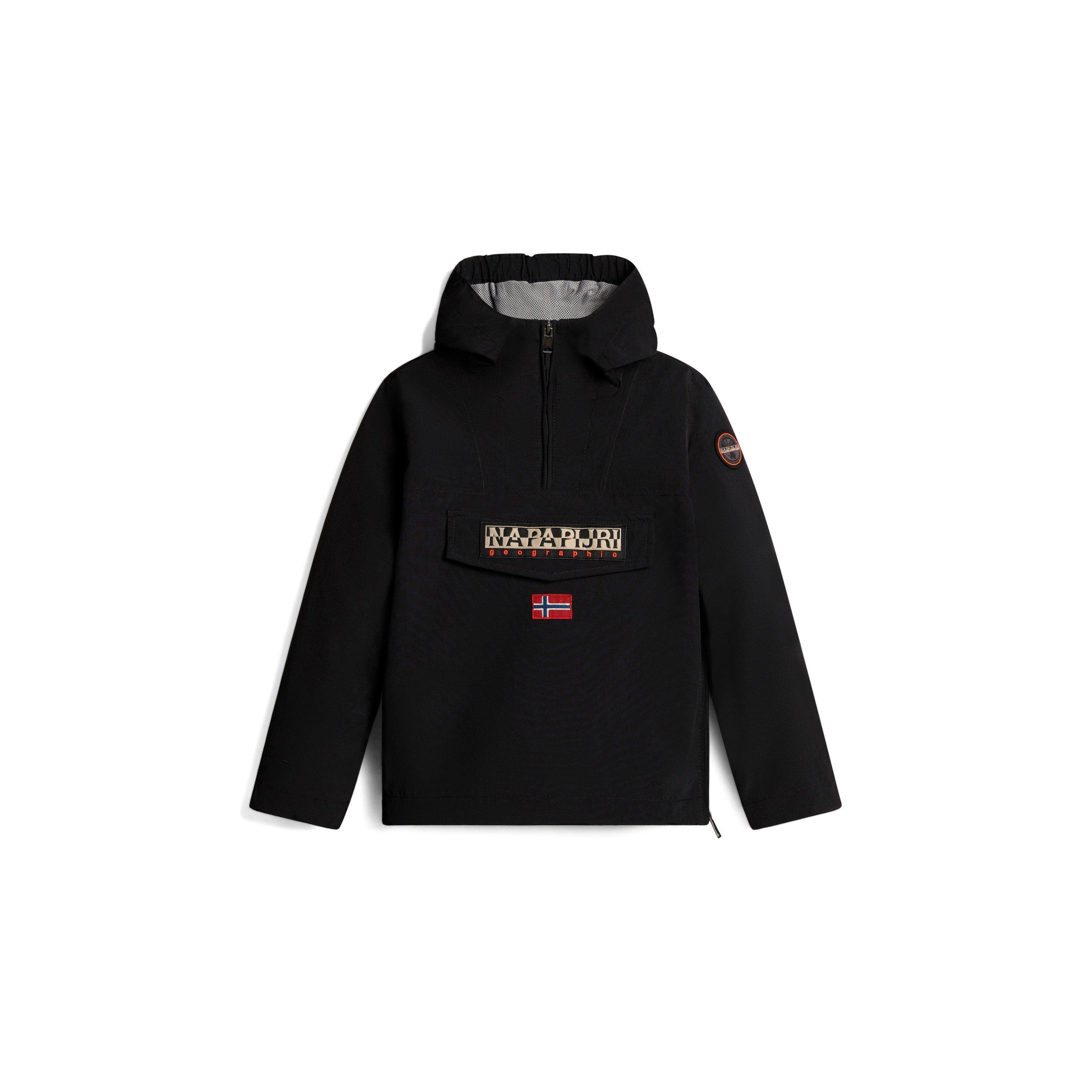 Black 041 - Napapijri - Unisex Kids' Rainforest Half Zip Waterproof Rain Anorak - 1