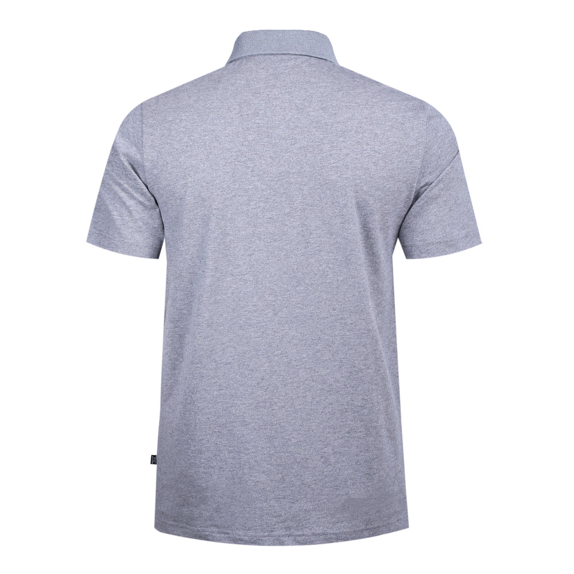 M.Gray Heather - Puma - Puma Essentials Pique Jersey Polo Shirt Mens - 2