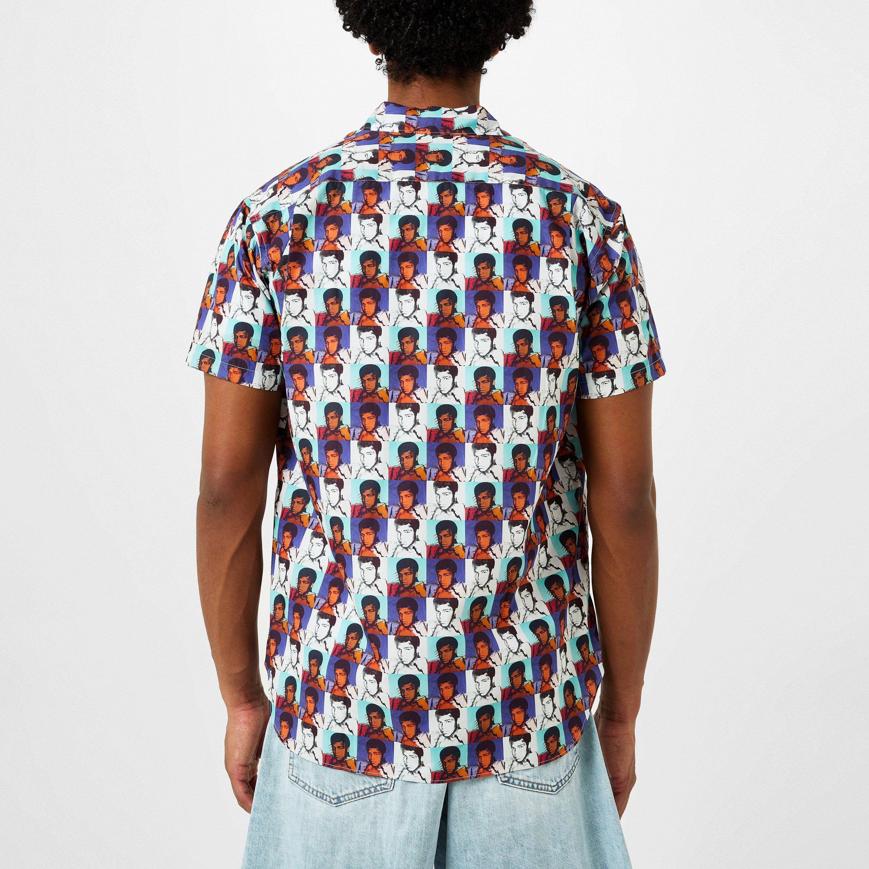 Multi - Comme des Garcons Shirt - Men's Andy Warhol Muhammad Ali Cotton Short Sleeve - 4