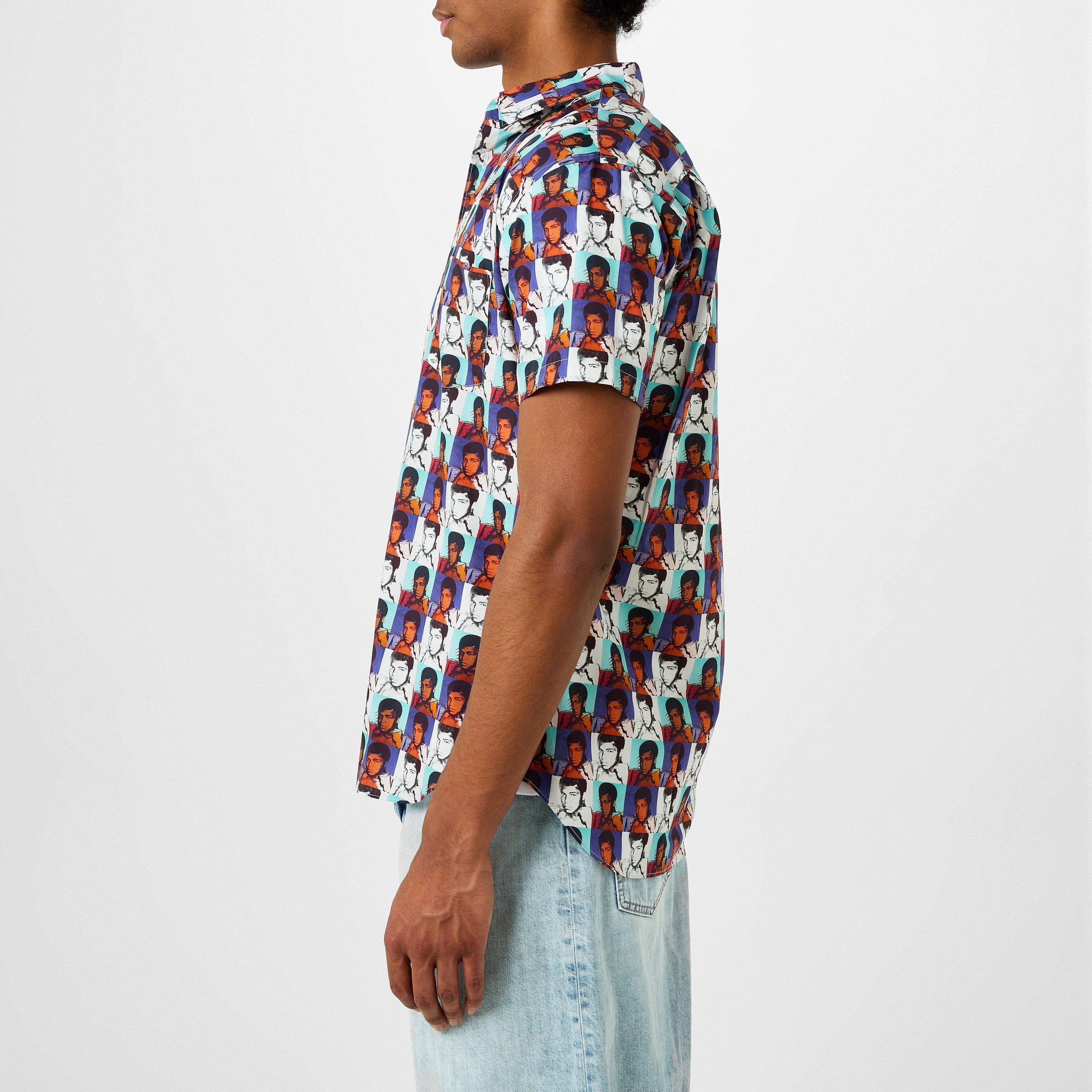 Multi - Comme des Garcons Shirt - Men's Andy Warhol Muhammad Ali Cotton Short Sleeve - 6