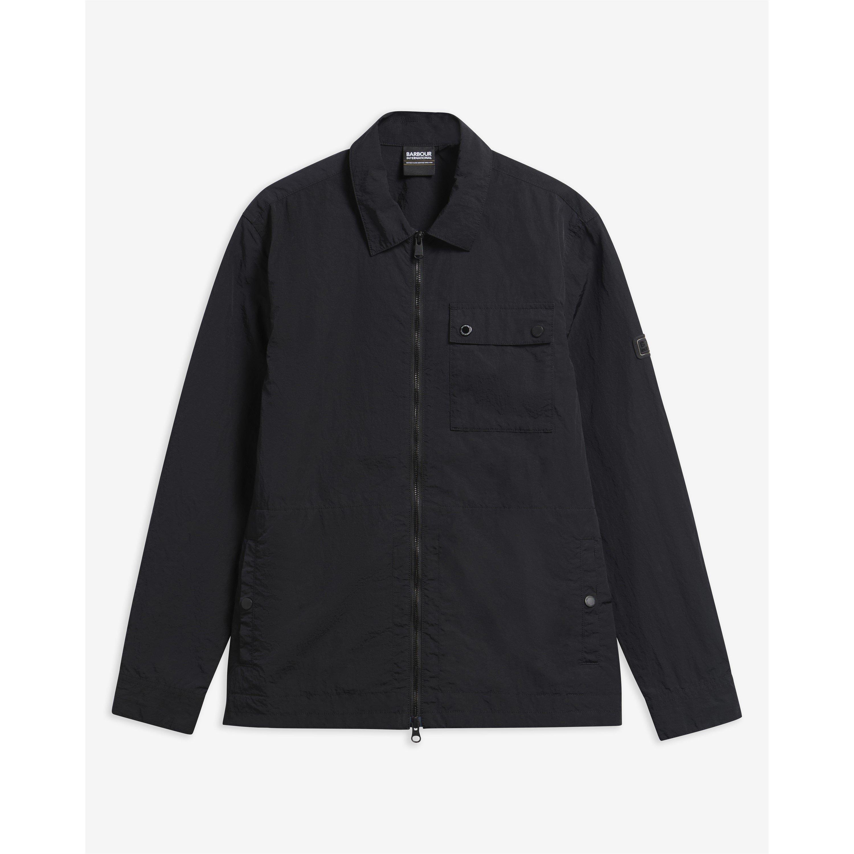 Black BK11 - Barbour International - Men's Inline Cotton Long Sleeve Overshirt - 11