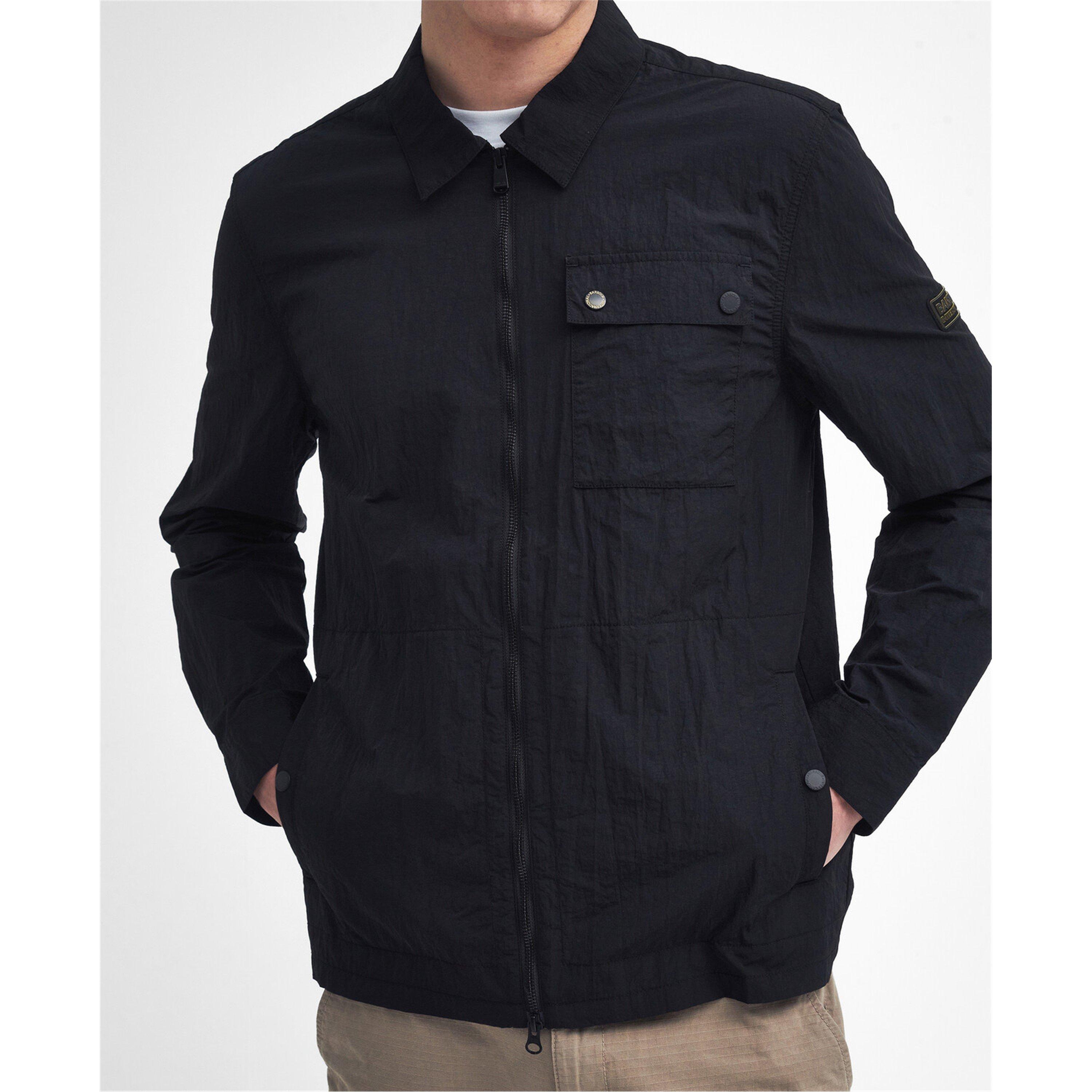 Black BK11 - Barbour International - Inline Cotton Long Sleeve Overshirt - 3