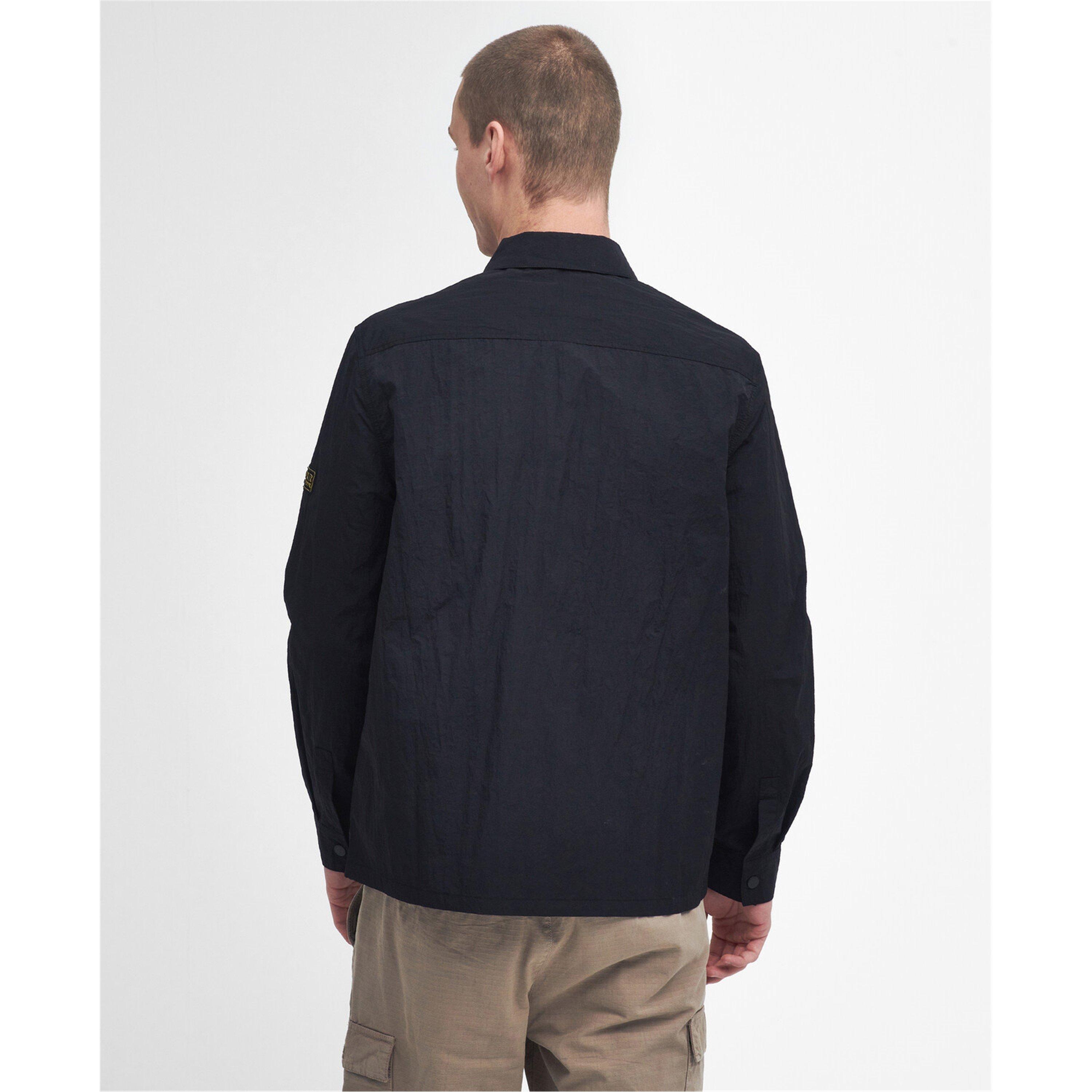 Black BK11 - Barbour International - Inline Cotton Long Sleeve Overshirt - 4