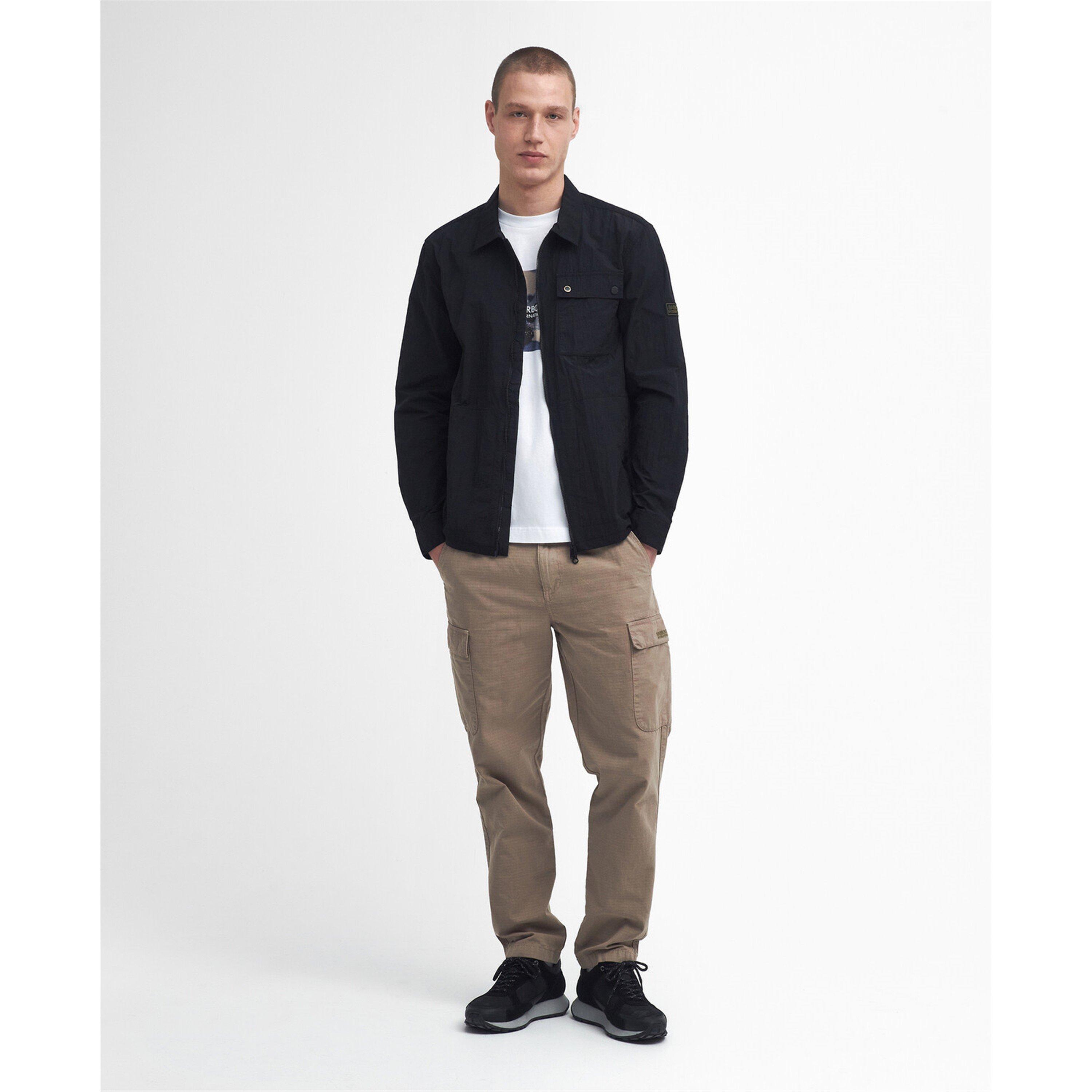 Black BK11 - Barbour International - Inline Cotton Long Sleeve Overshirt - 7