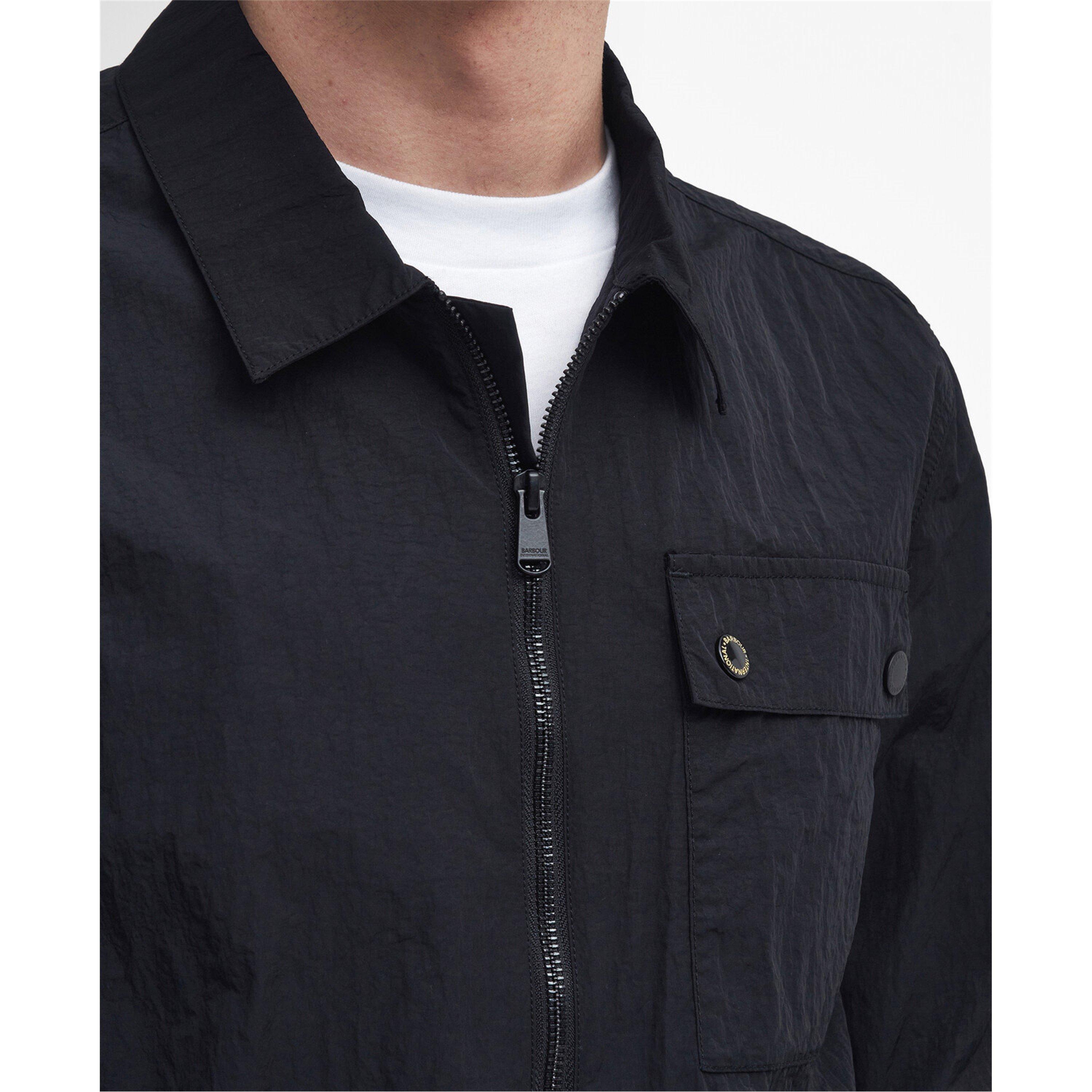 Black BK11 - Barbour International - Inline Cotton Long Sleeve Overshirt - 10