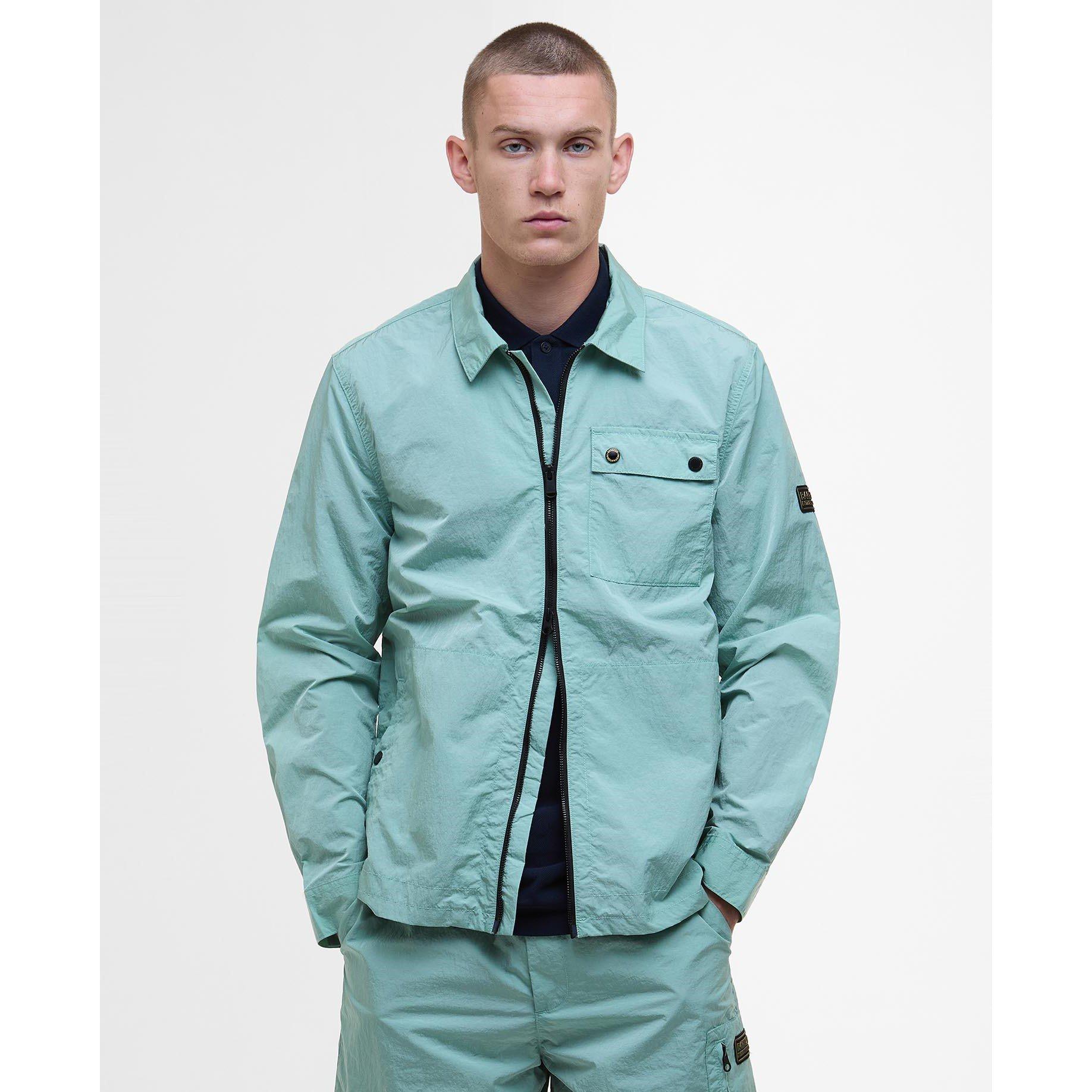 Barbour International Men's Inline Cotton Long Sleeve Overshirt - Gran Green Gn11 - L