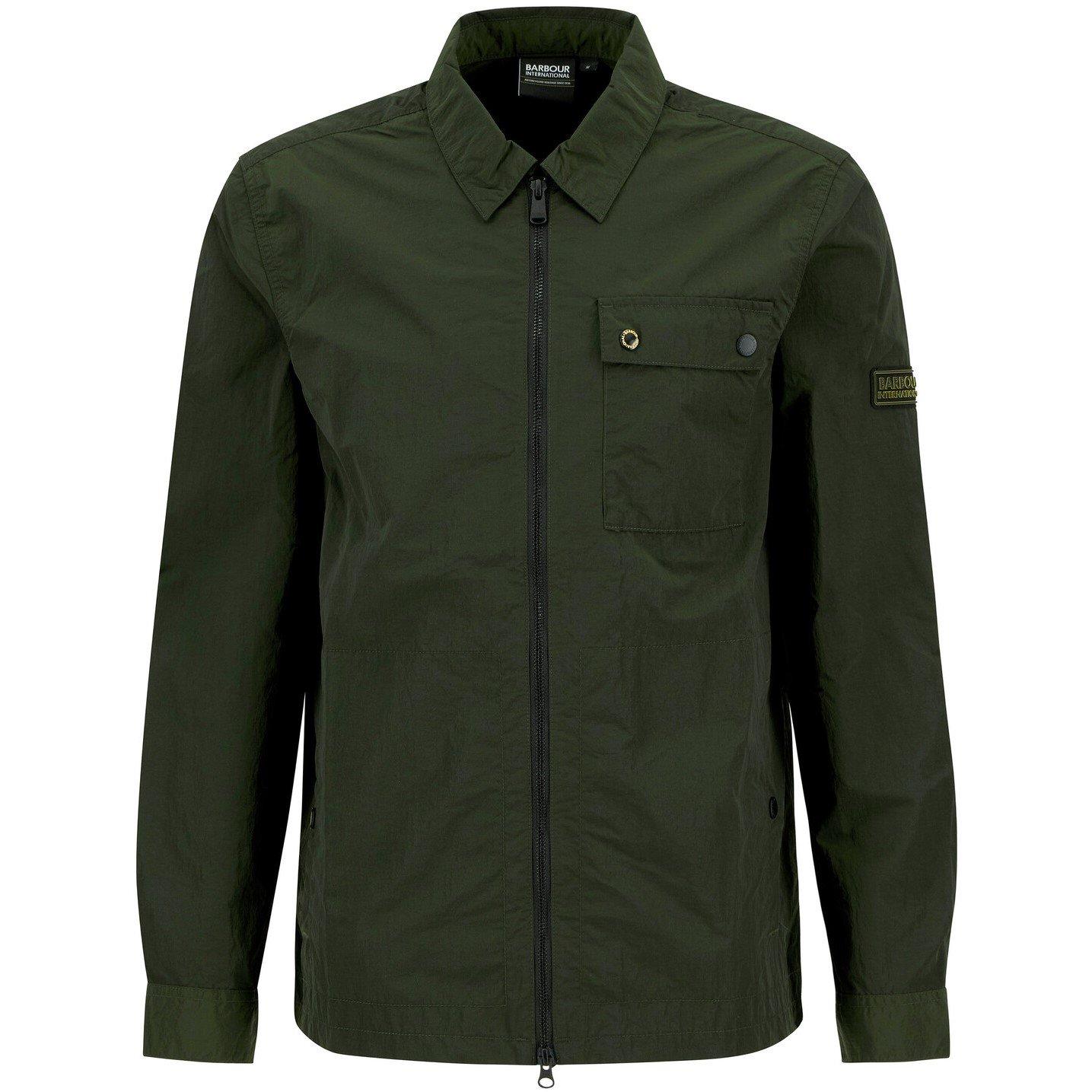 Barbour International Men's Inline Cotton Long Sleeve Overshirt - Sage SG71 - Size 2XL