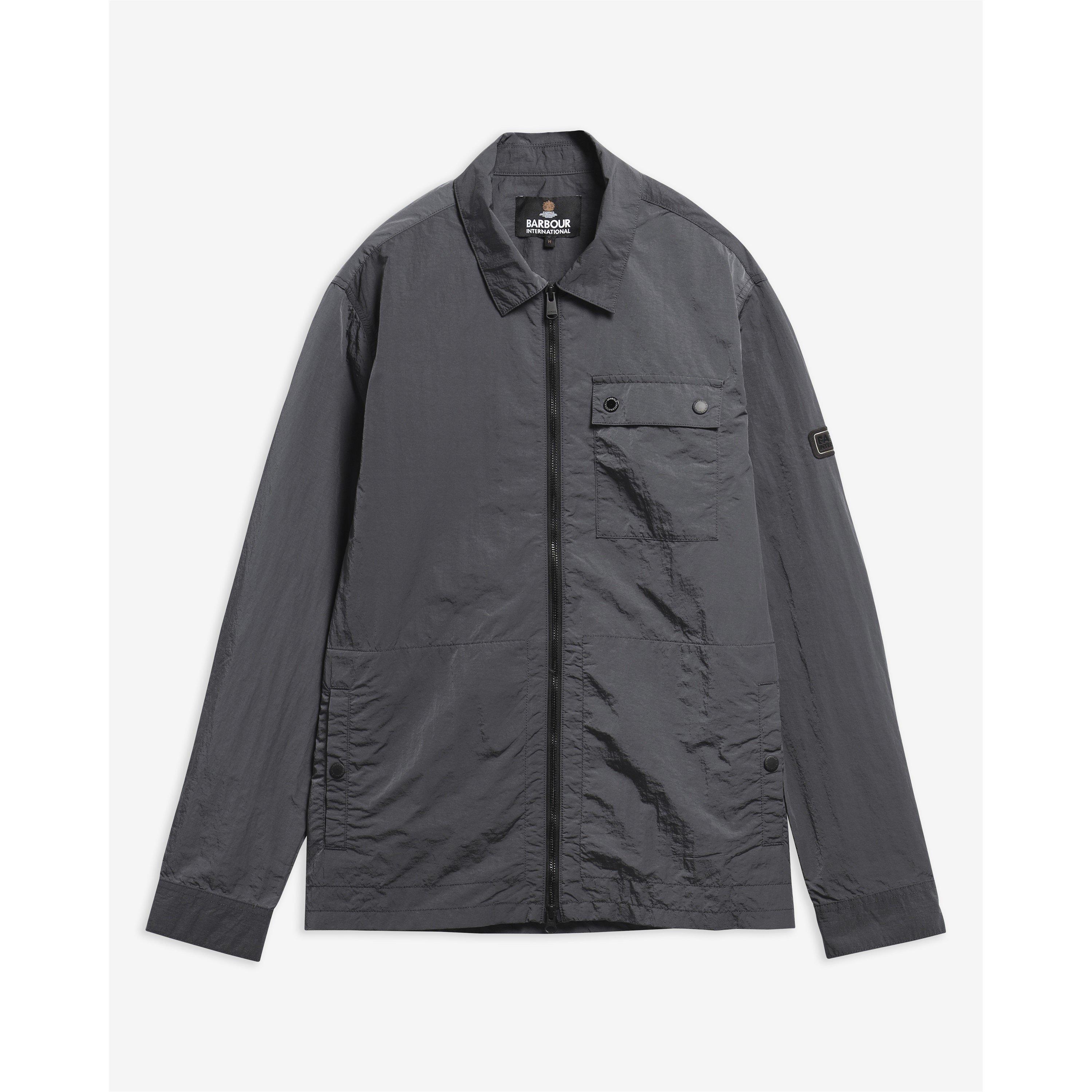 Asphalt GY75 - Barbour International - Men's Inline Cotton Long Sleeve Overshirt - 11